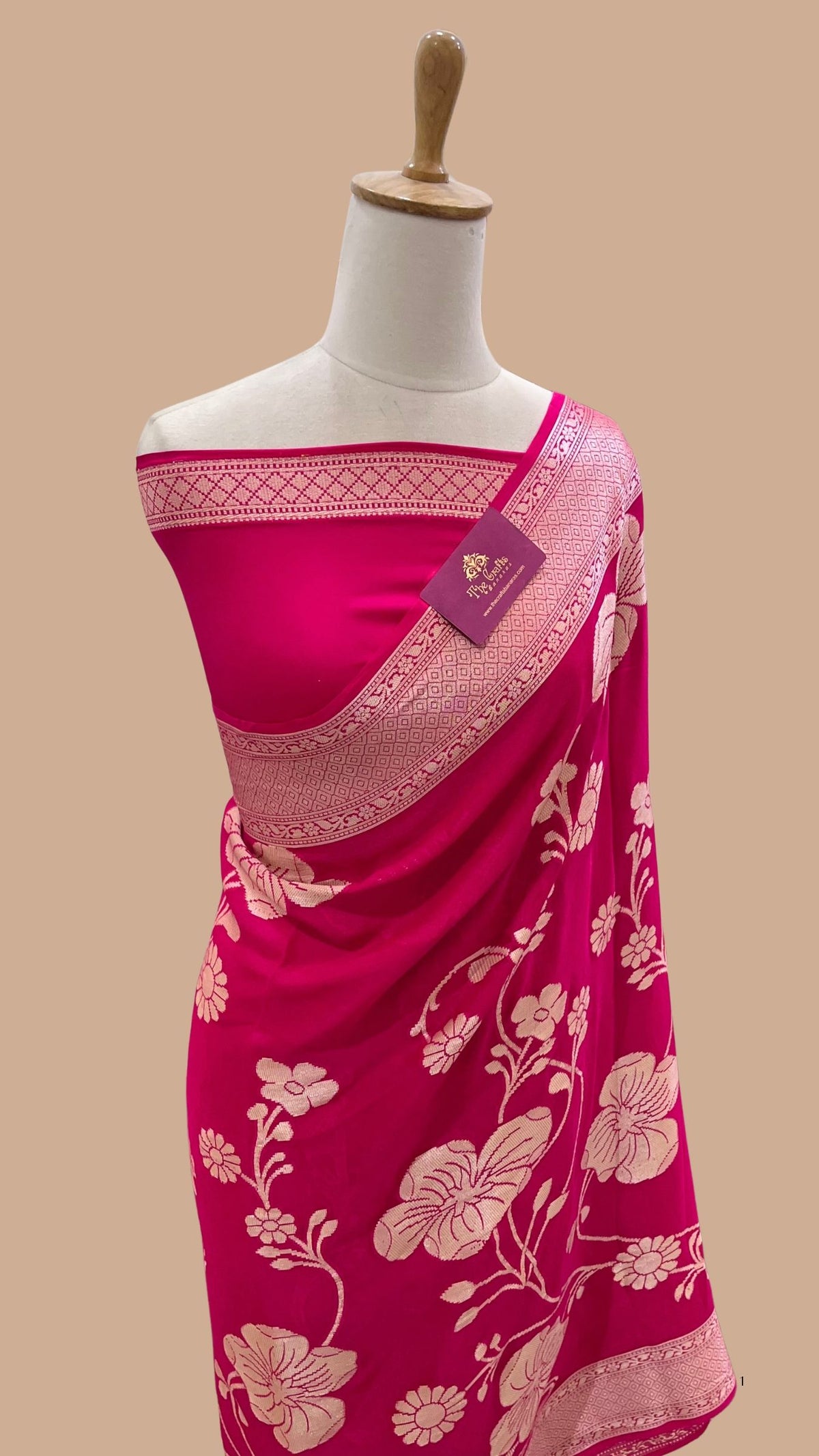 Pure Khaddi Chiffon Banarasi Saree