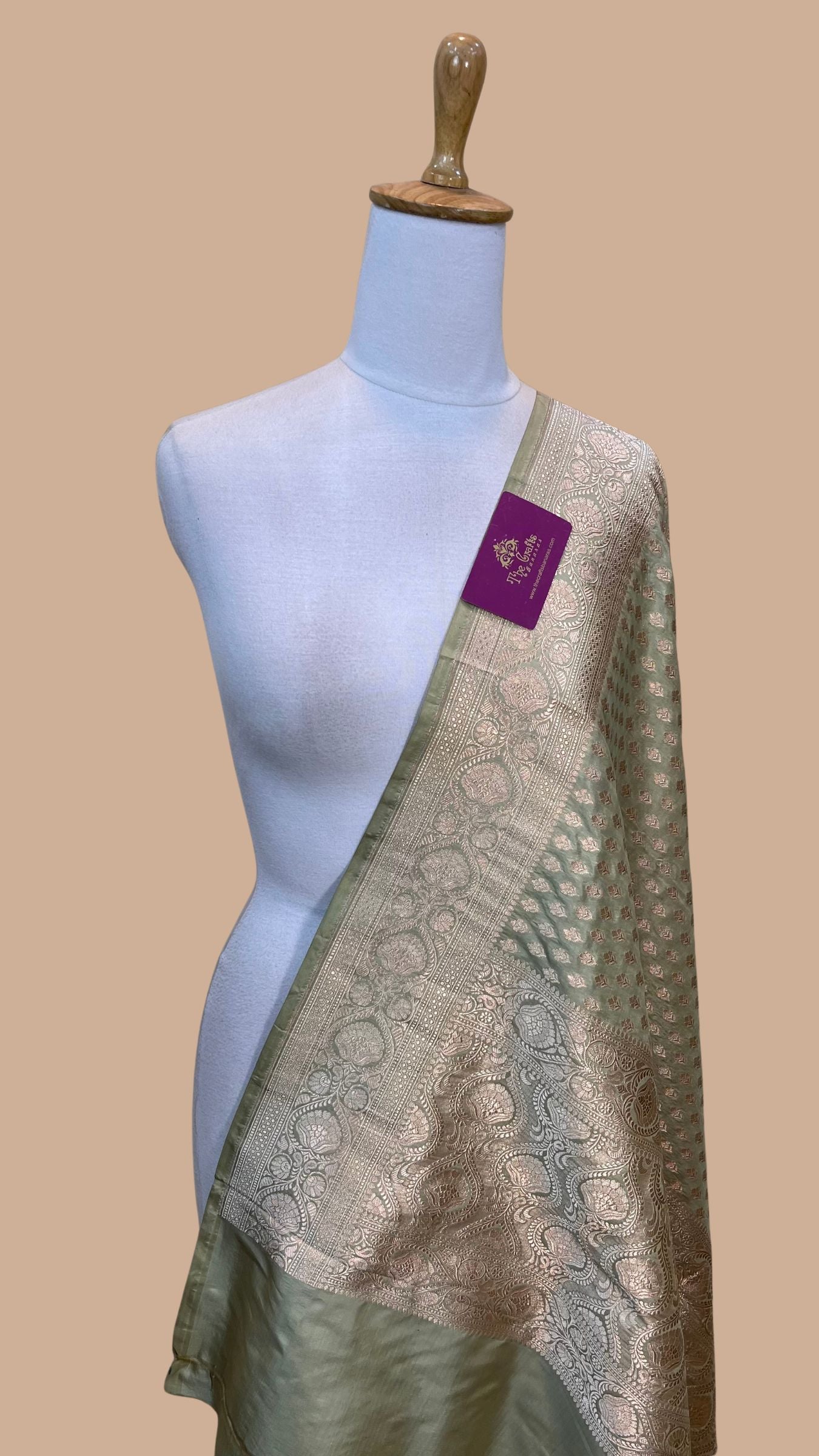 Pure Katan Silk Banarasi Handloom Dupatta