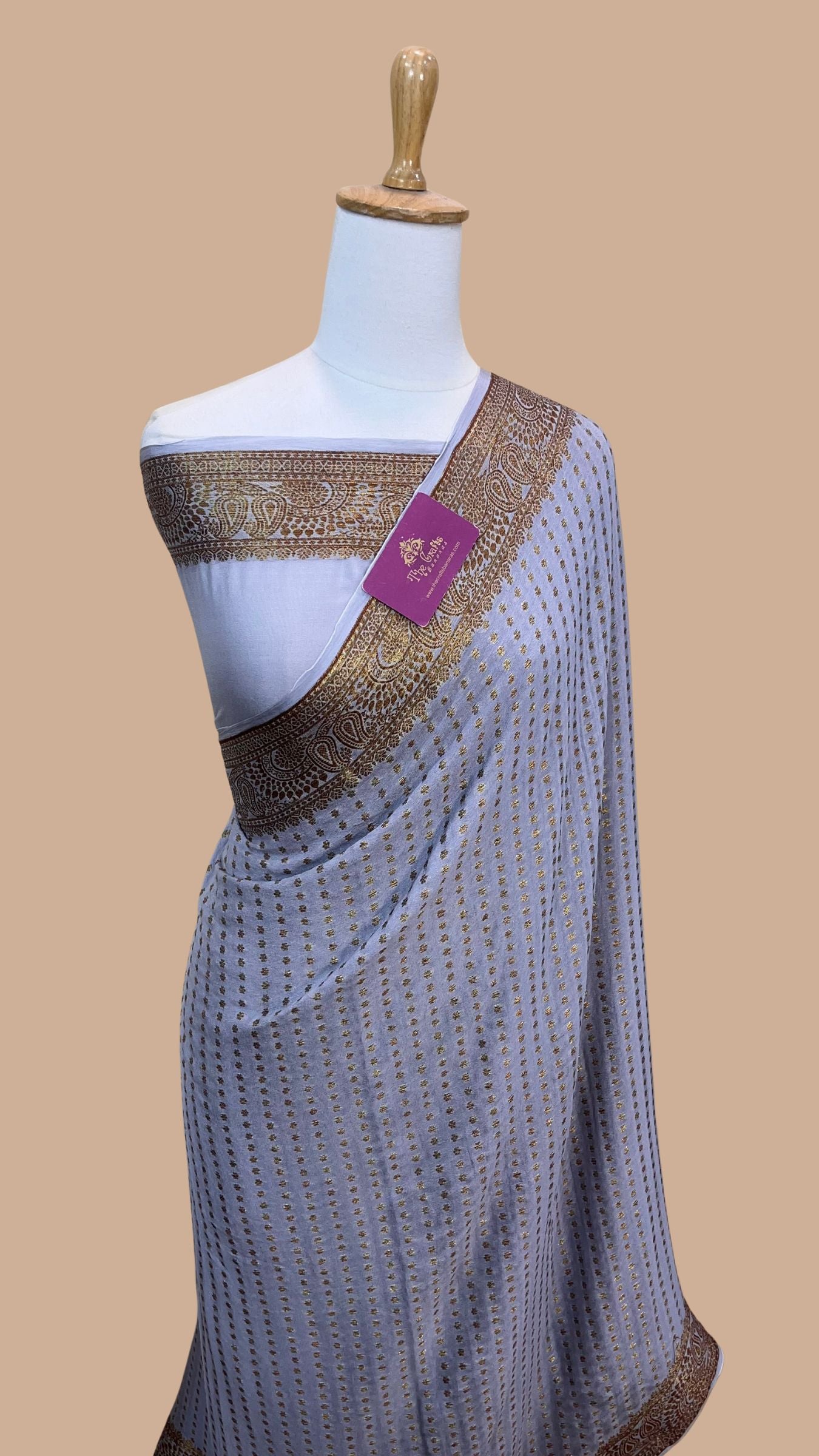 Pure Khaddi Chiffon Banarasi Saree