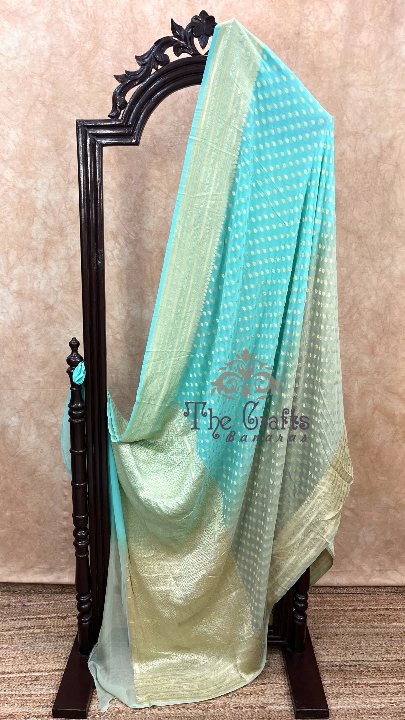 Khaddi Georgette Handloom Banarasi Saree