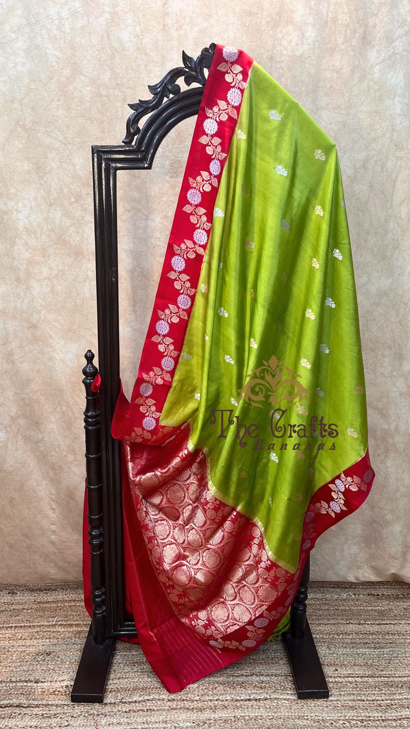 Pure  Mango Silk Handloom Banarasi Saree