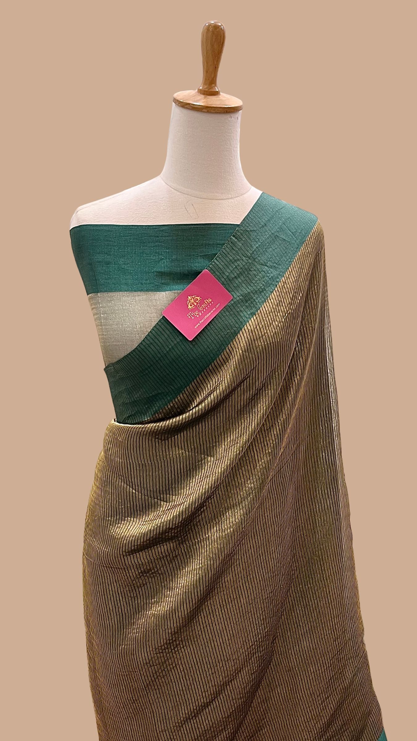 Pure Tissue Silk Handloom Banarasi Saree - with Satin Border