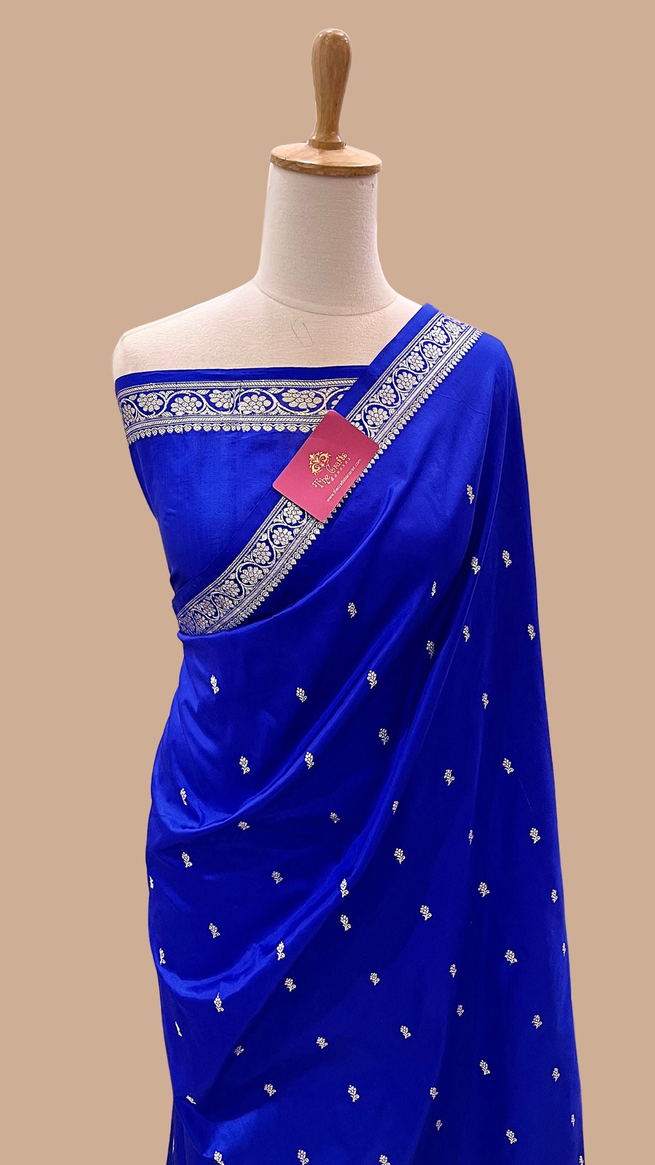 Pure Katan Silk Handloom Banarasi Saree - Resham Chunri Buti