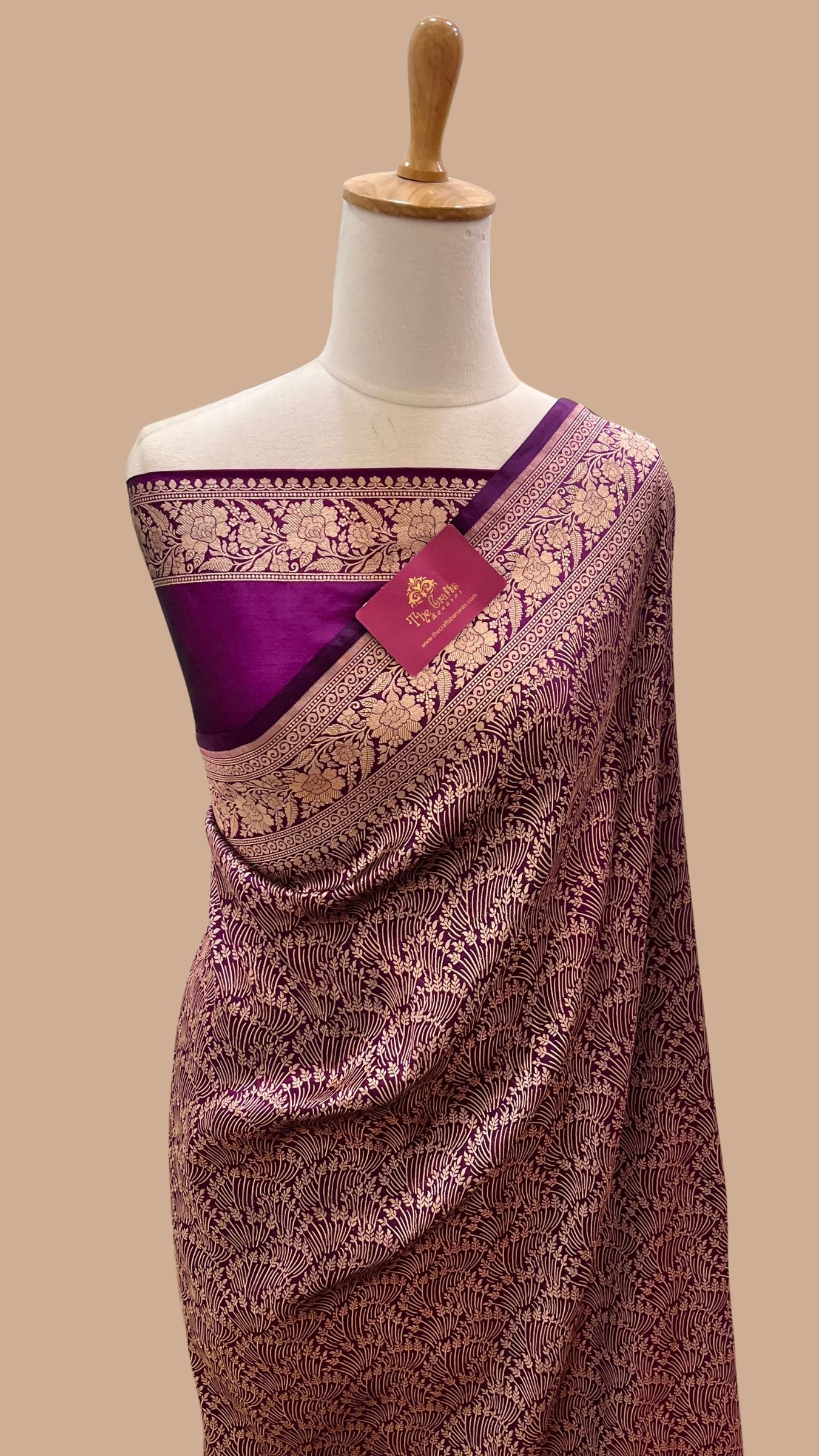 Pure Katan Silk Handloom Banarasi Saree - Tanchui Brocade