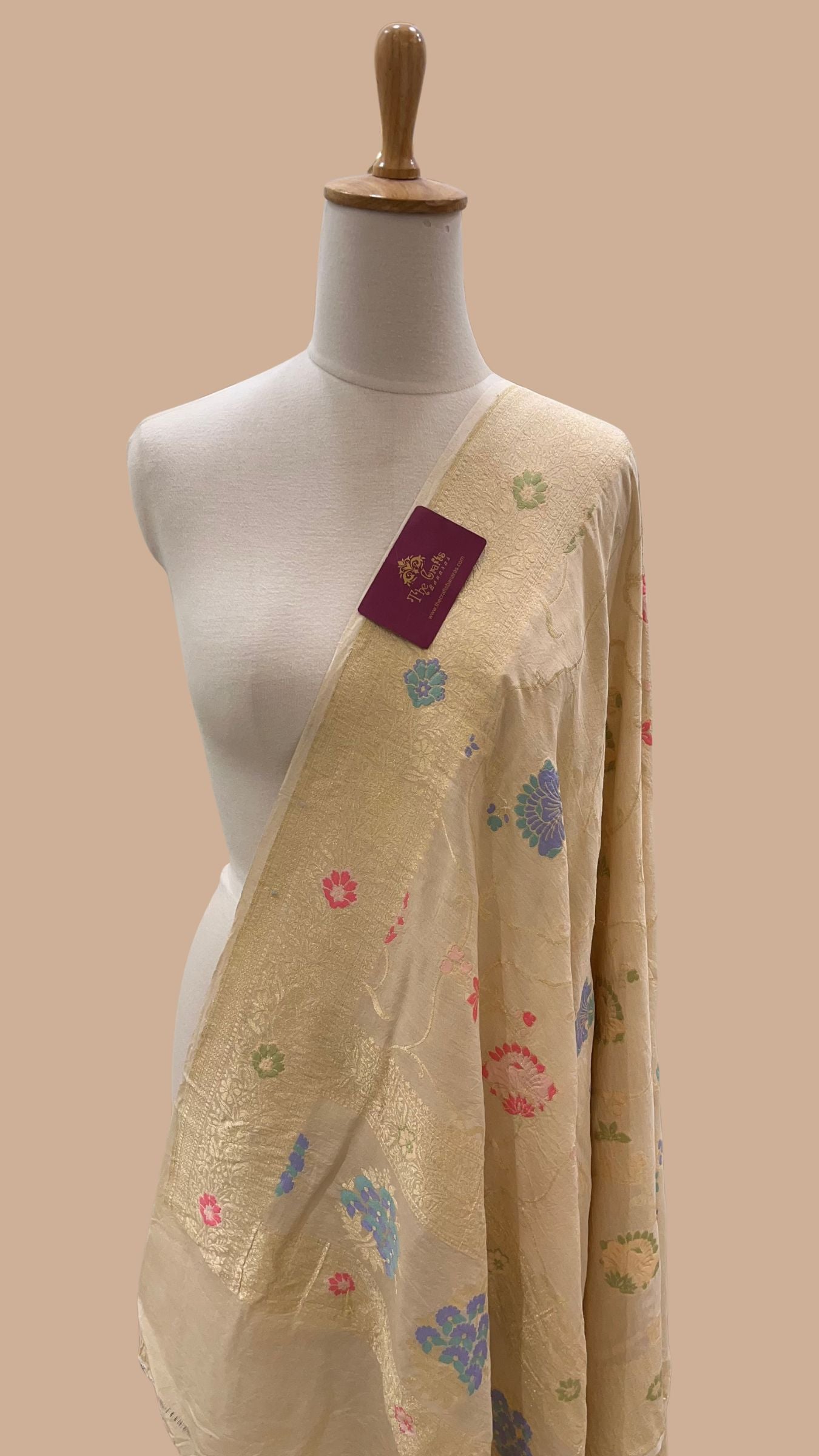 Pure Moonga Silk Banarasi Handloom Dupatta