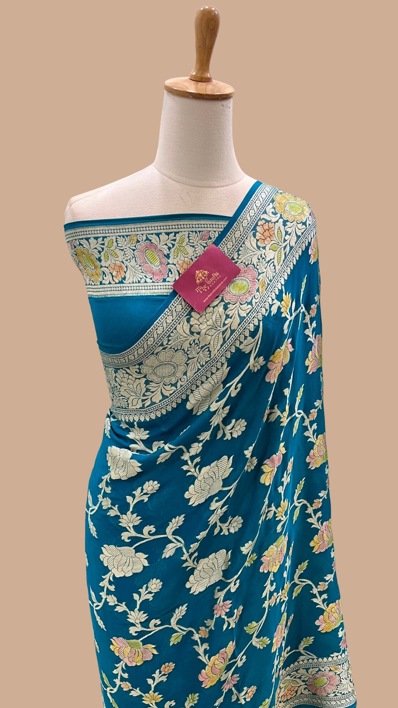 Pure Khaddi Chiffon Banarasi Saree