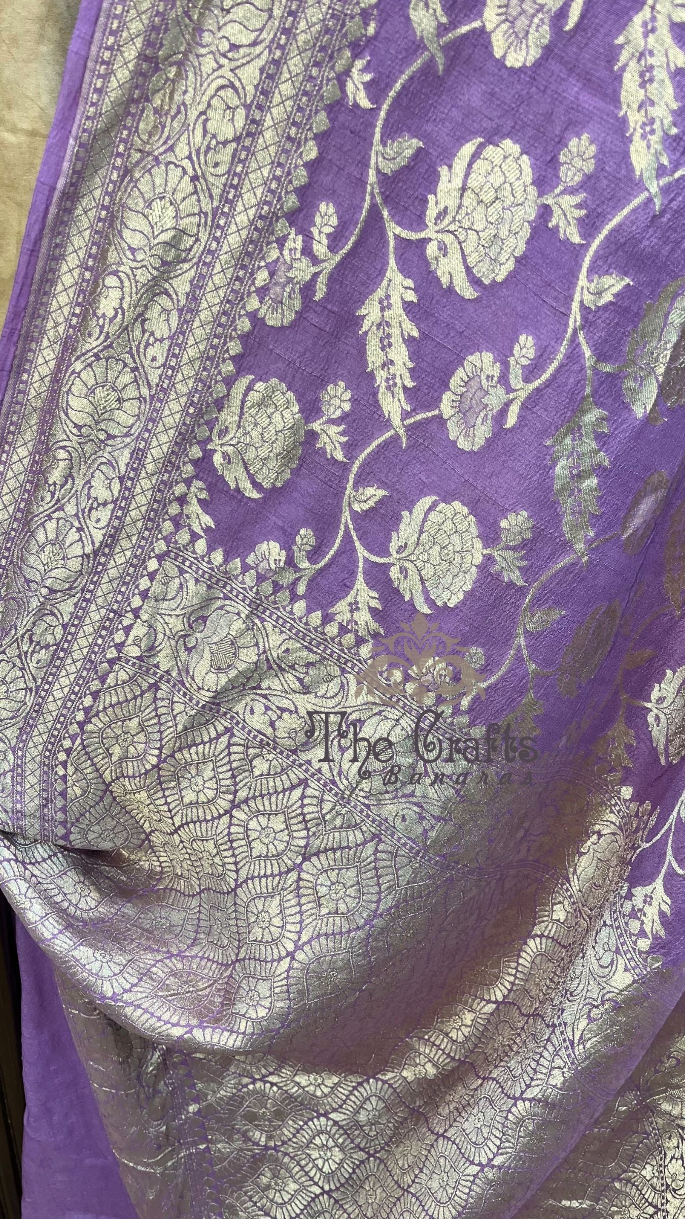 Tussar Georgette Handloom Banarasi Saree