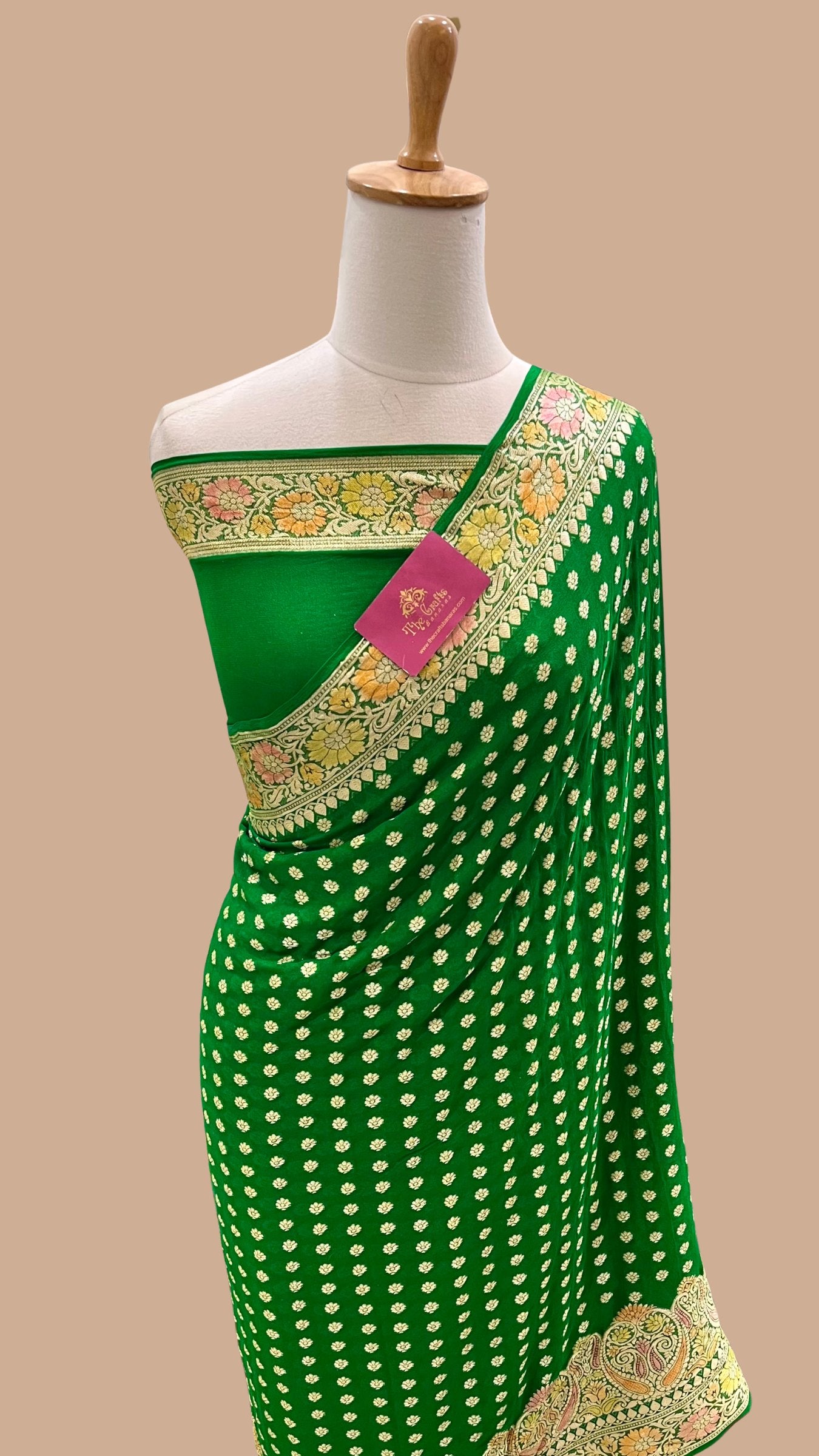 Pure Khaddi Chiffon Banarasi Saree