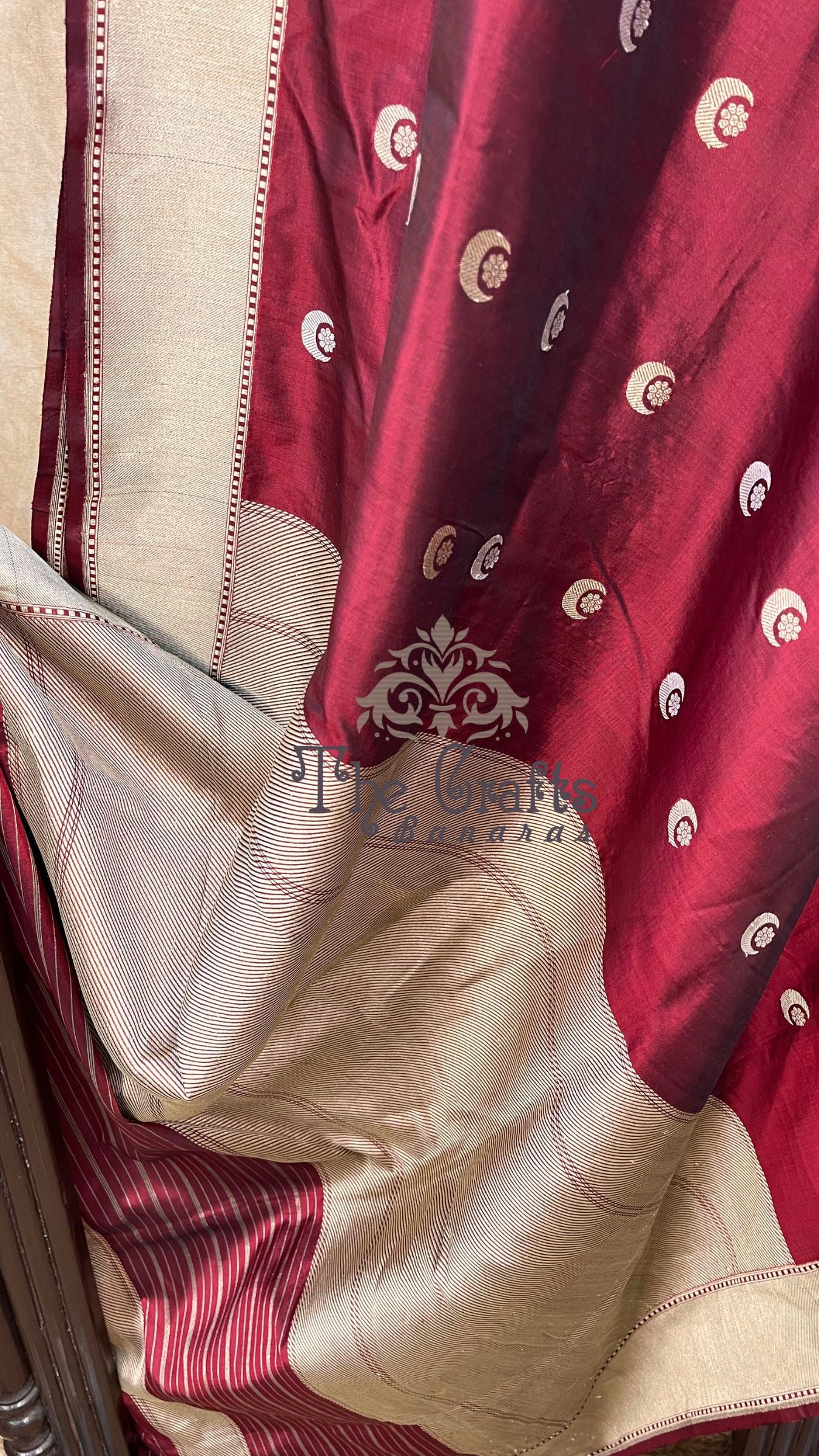 Pure Katan Silk Handloom Banarasi Saree - with sona rupa kadhua zari work