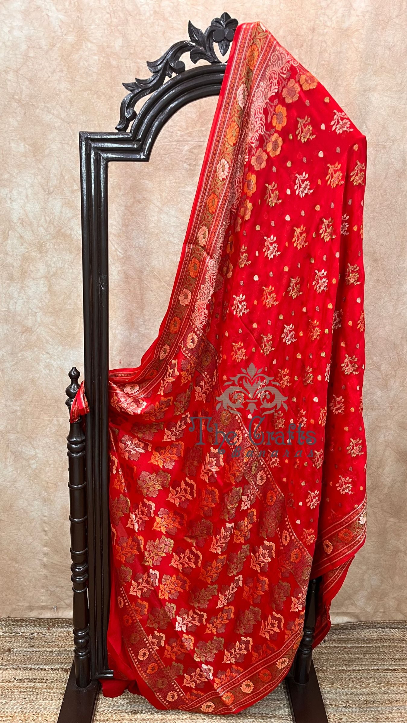 Pure Khaddi Chiffon Banarasi Saree