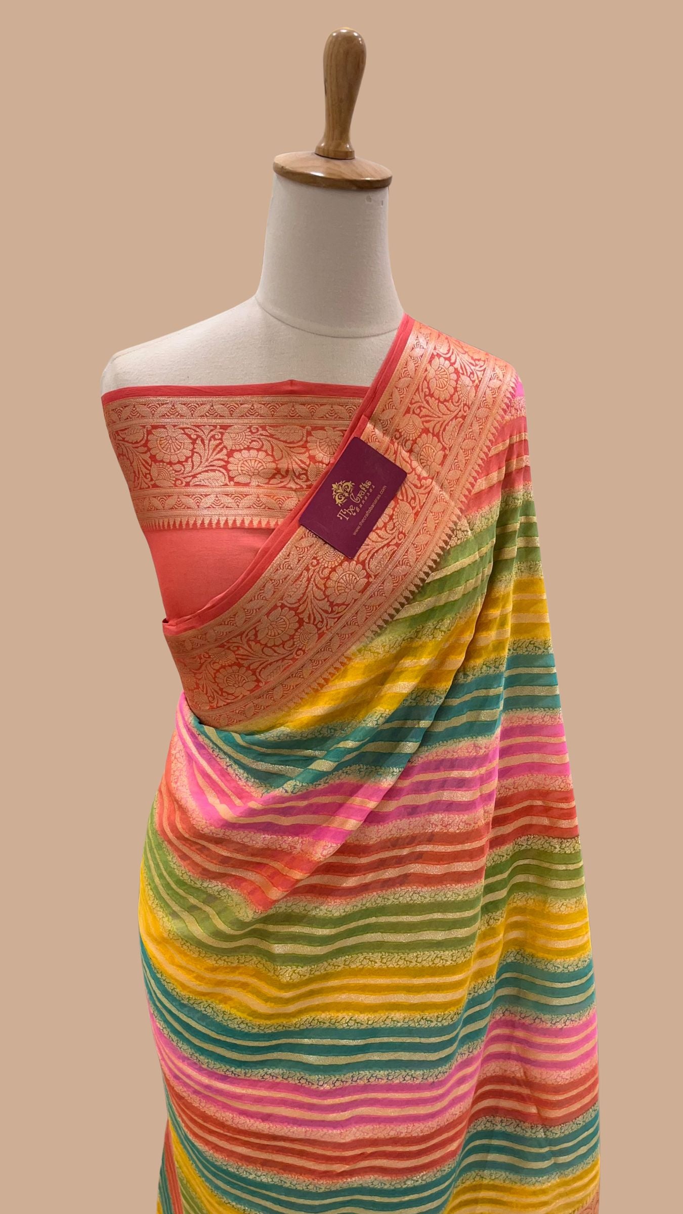 Pure Khaddi Chiffon Banarasi Saree