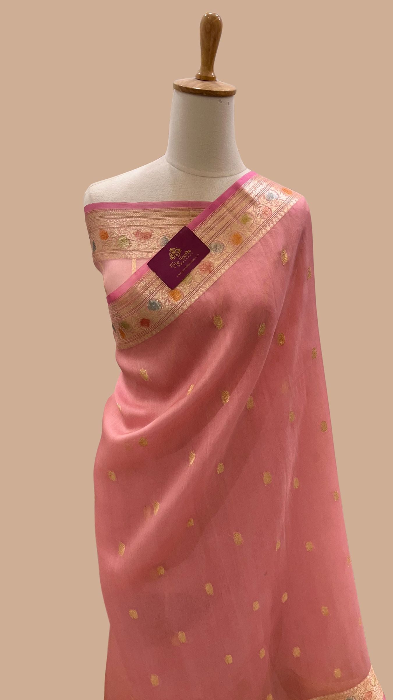 Pure Kora Silk Handloom Banarasi Saree