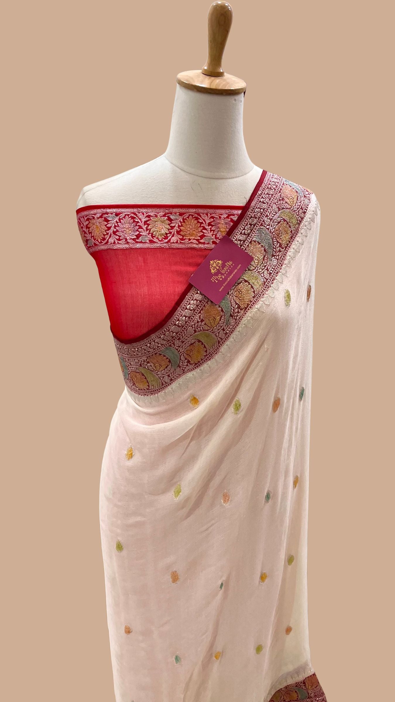 Pure Georgette Handloom Banarasi Saree