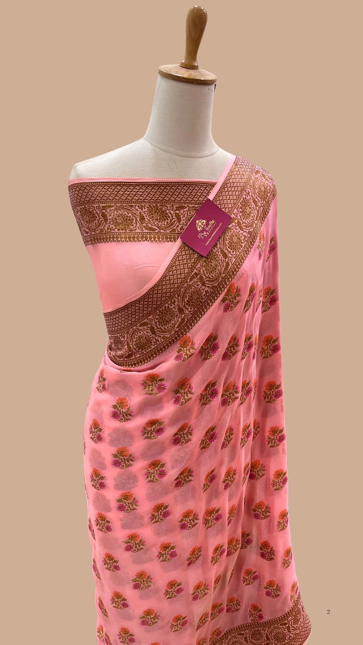 Pure Khaddi Chiffon Banarasi Saree