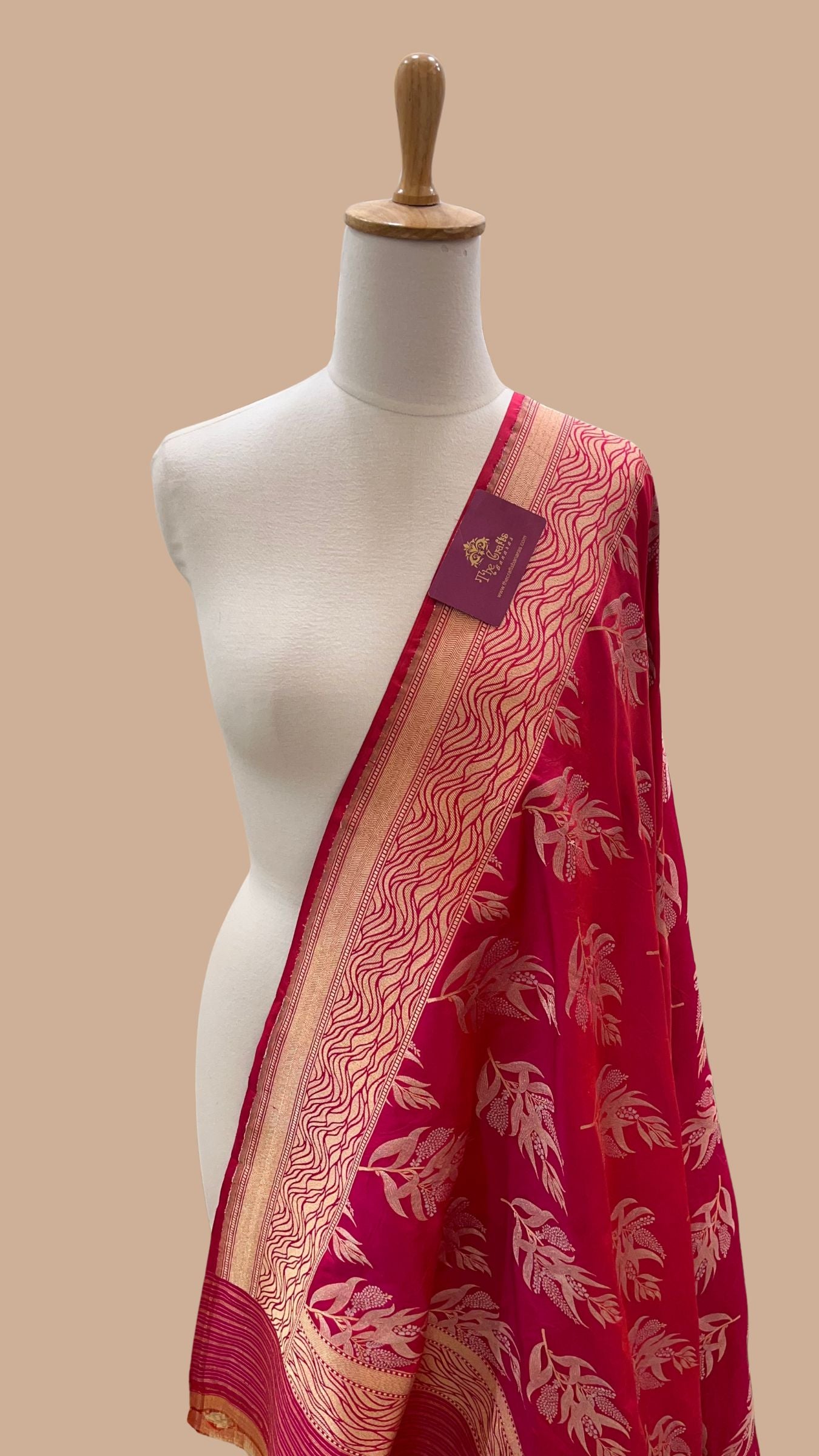 Pure Katan Silk Banarasi Handloom Dupatta