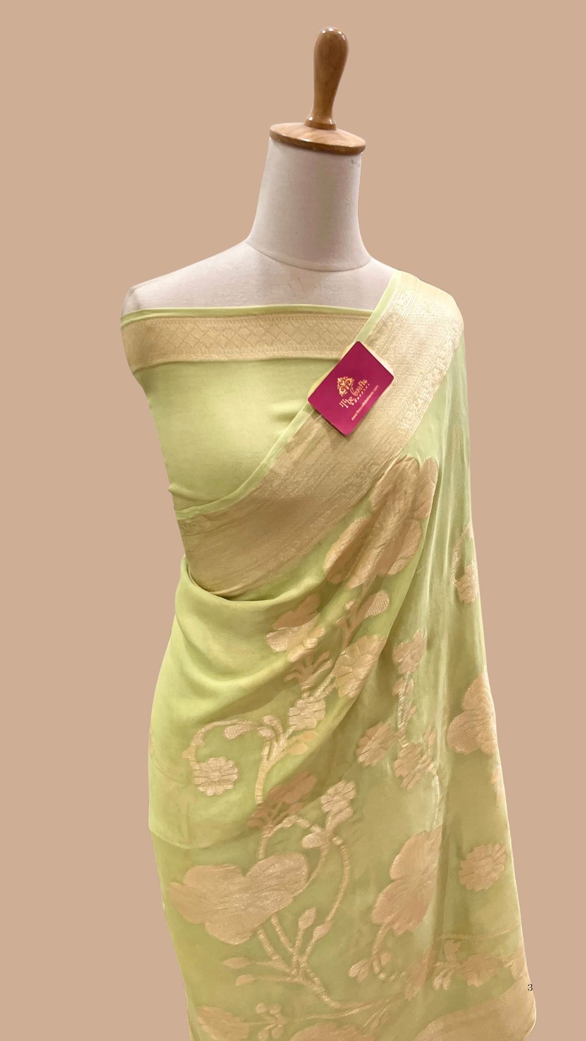 Pure Khaddi Chiffon Banarasi Saree