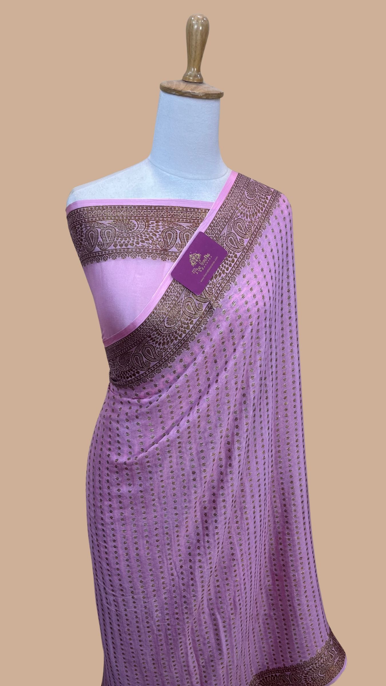 Pure Khaddi Chiffon Banarasi Saree