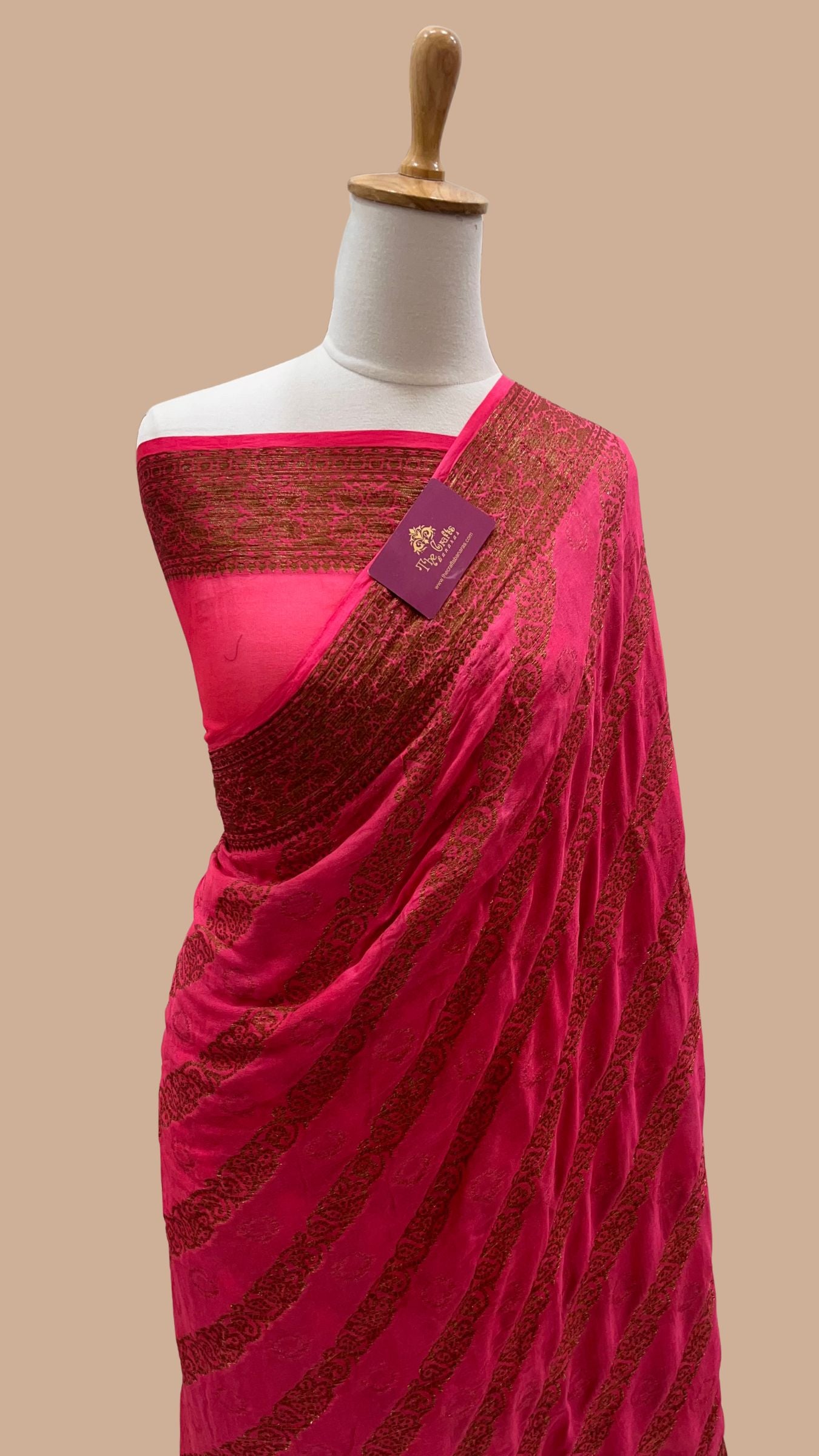 Pure Khaddi Chiffon Banarasi Saree