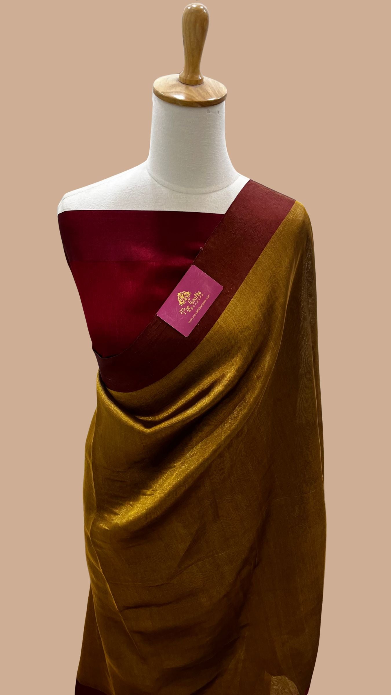 Pure Tissue Silk Handloom Banarasi Saree - with Satin Border