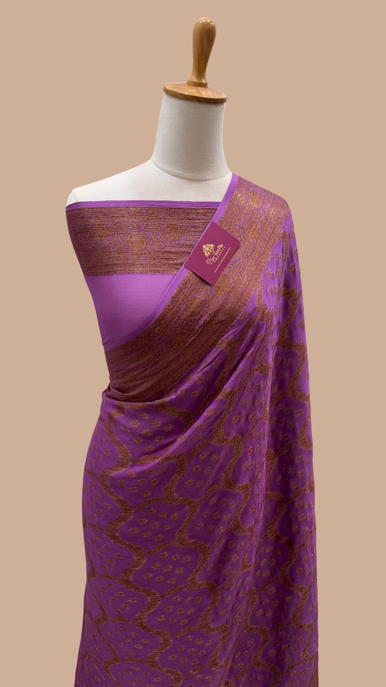 Pure Khaddi Chiffon Banarasi Saree