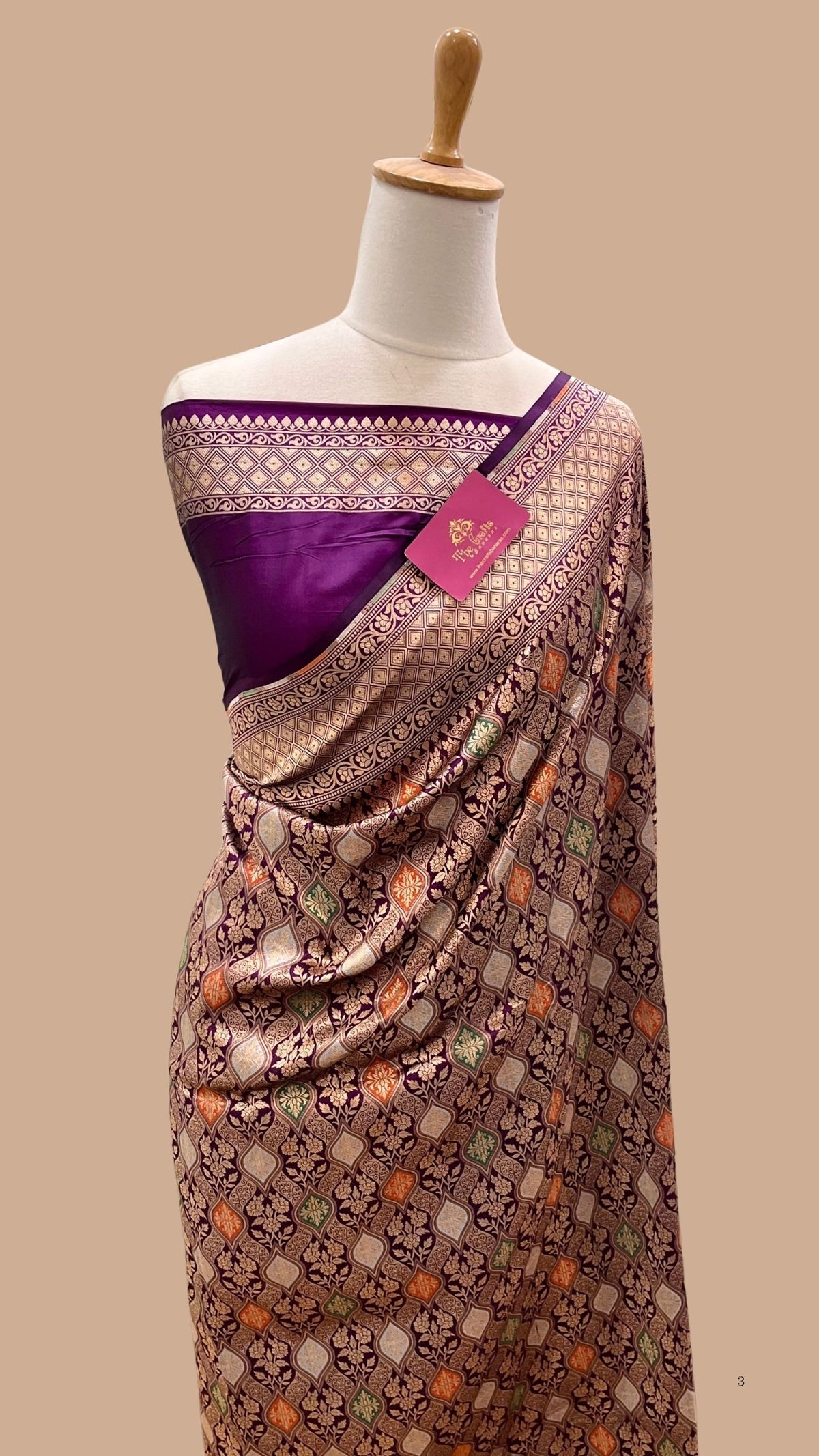 Pure Katan Silk Handloom Banarasi Saree - Tanchui Brocade Meenakari