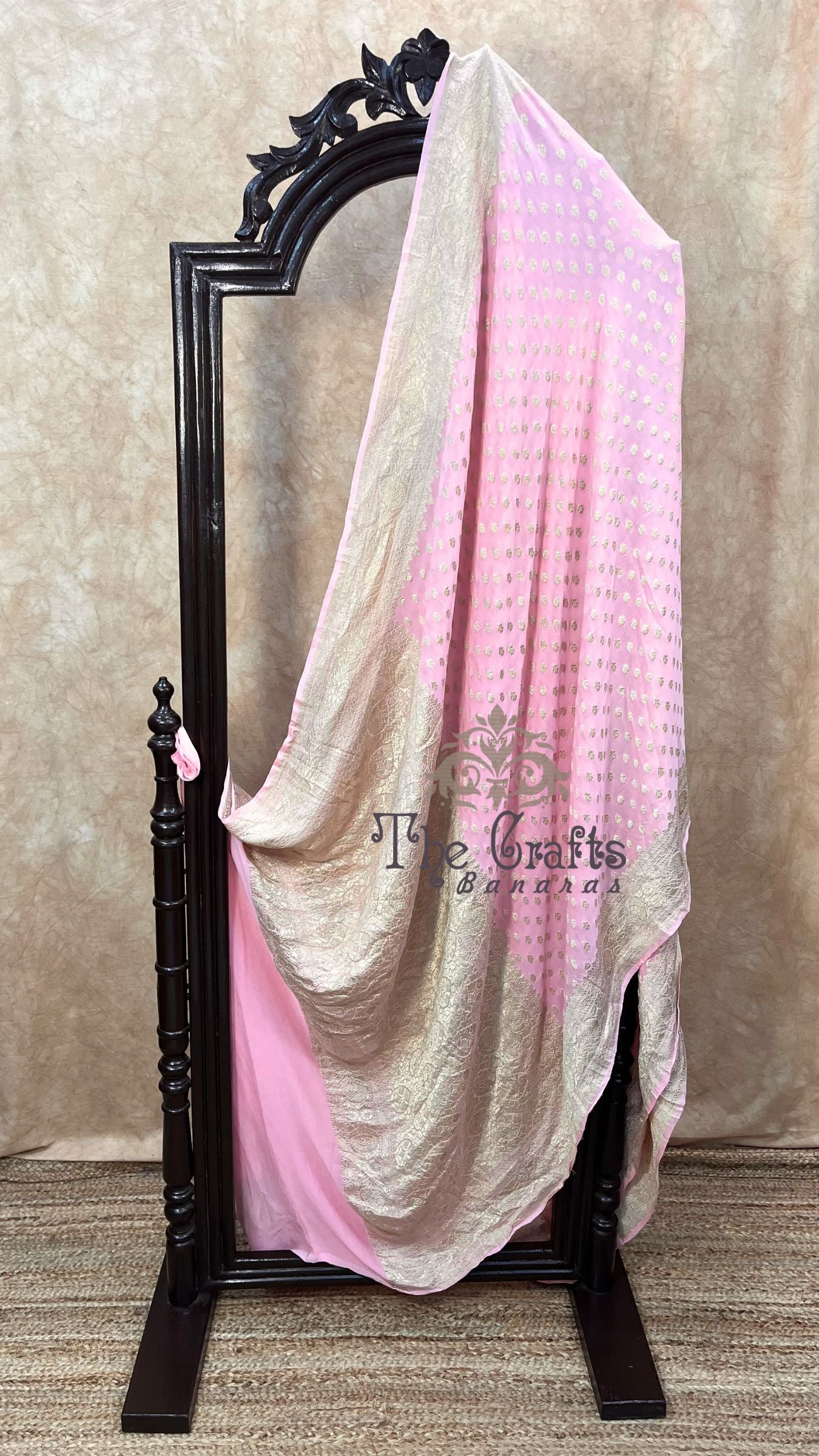 Khaddi Georgette Banarasi Saree - Water Zari