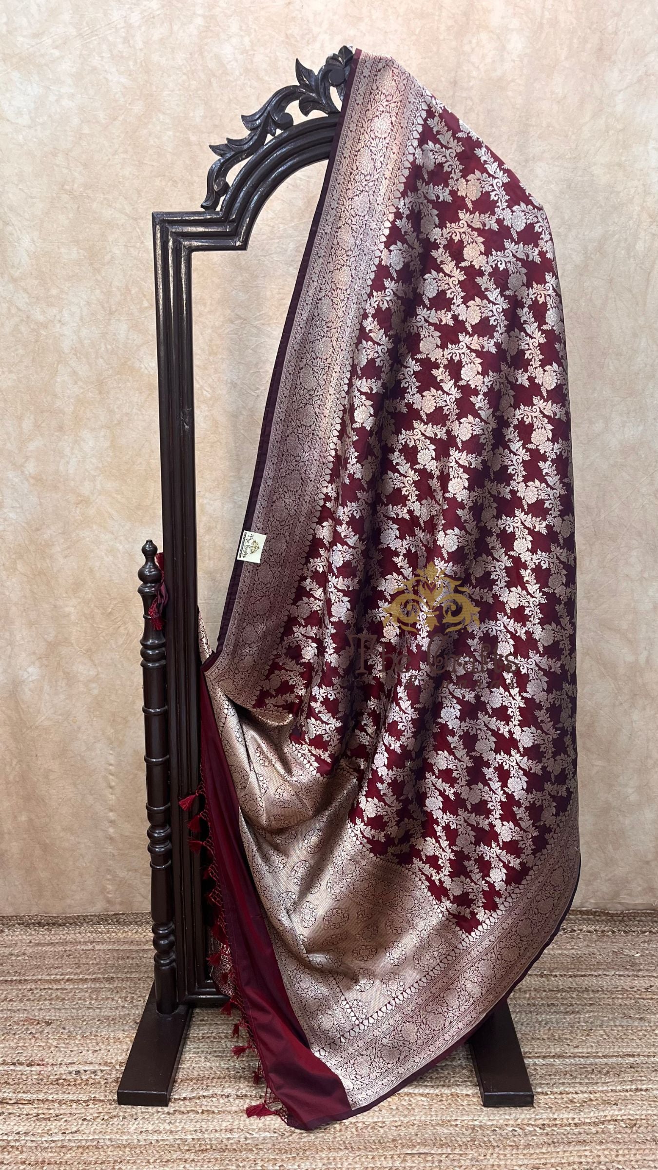 Pure Katan Silk Handloom Banarasi Saree - Jaal work