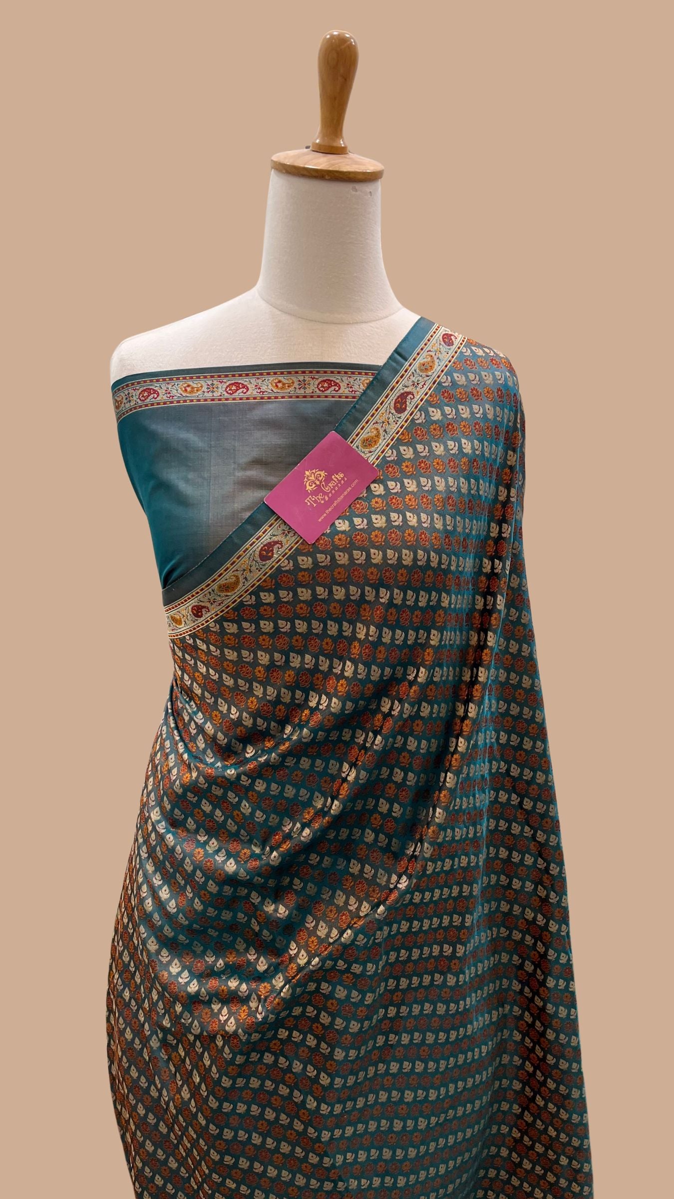 Pure Soft Katan Jamawar Silk Handloom Banarasi Saree
