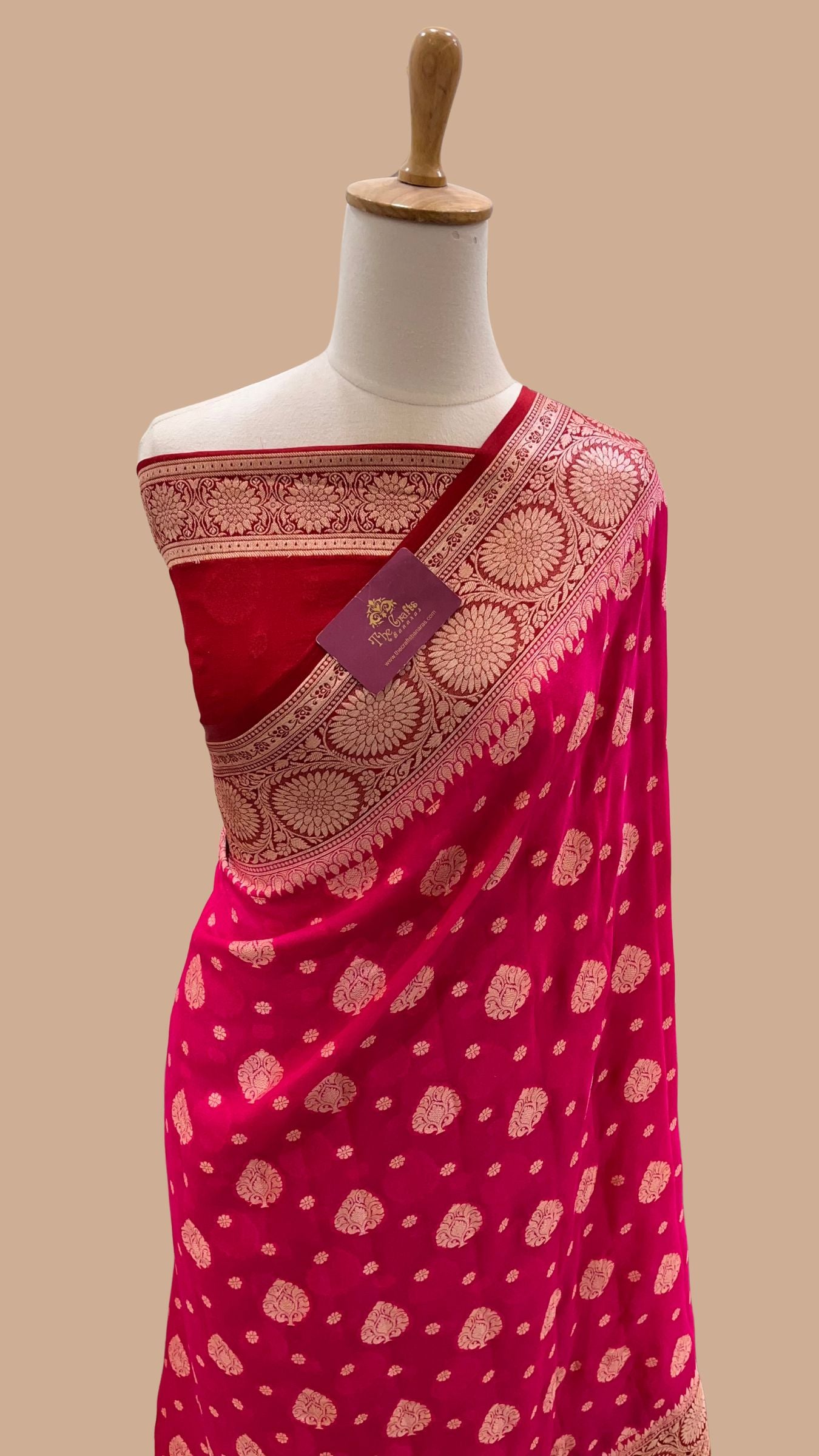Pure Khaddi Chiffon Banarasi Saree