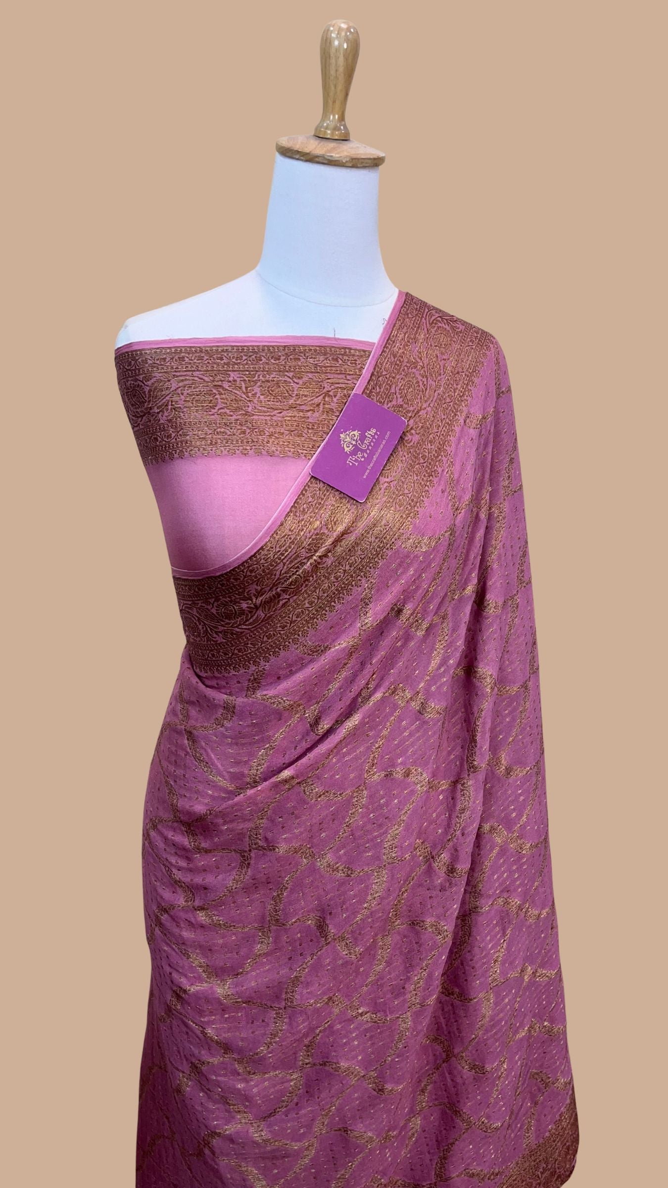 Pure Khaddi Chiffon Banarasi Saree