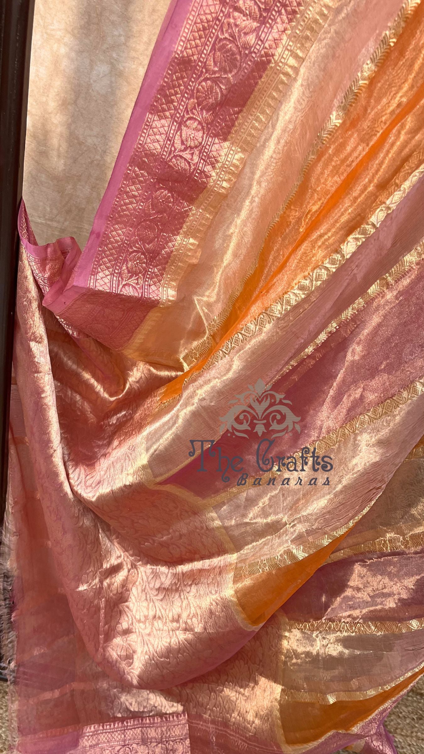 Pure Kora Tissue Silk Handloom Banarasi Saree