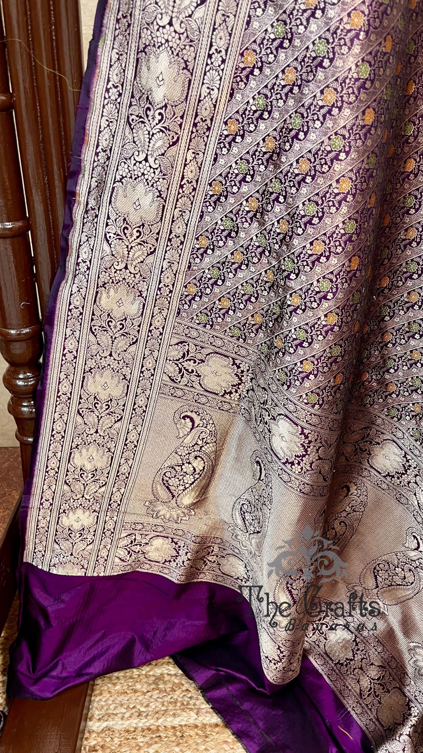 Pure Katan Silk Handloom Banarasi Saree - Tanchui Brocade Meena