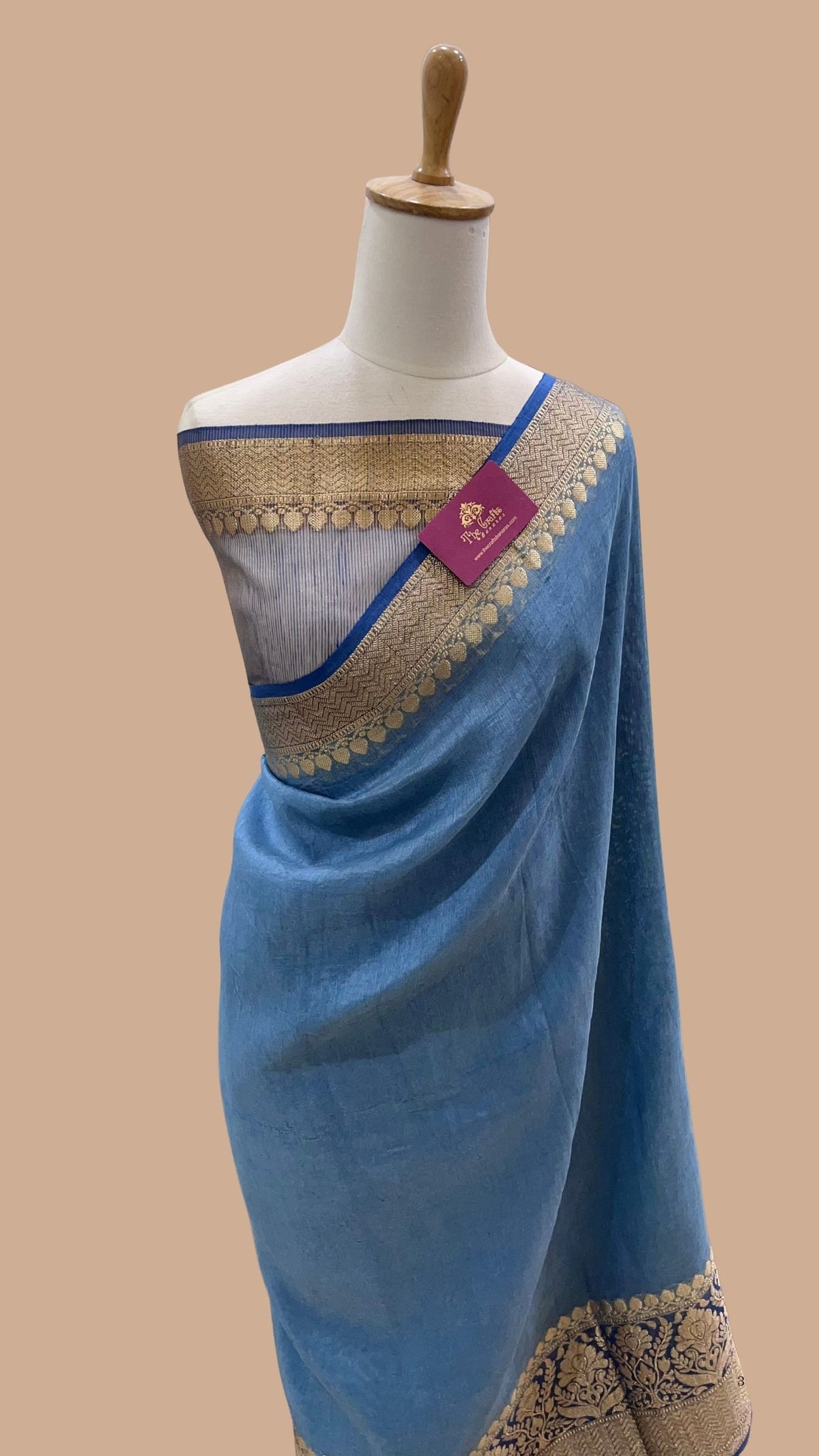 Pure Linen Banarasi Saree