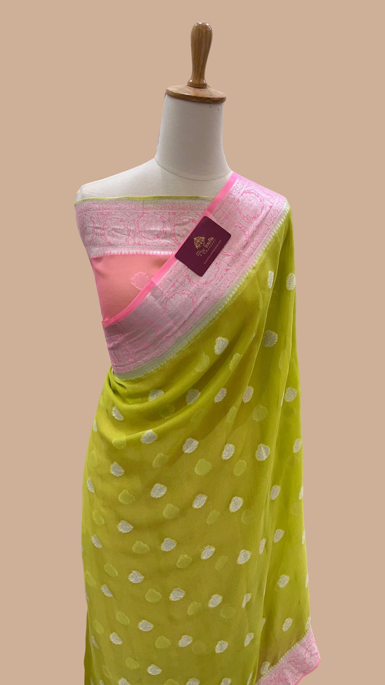 Pure Khaddi Chiffon Banarasi Saree