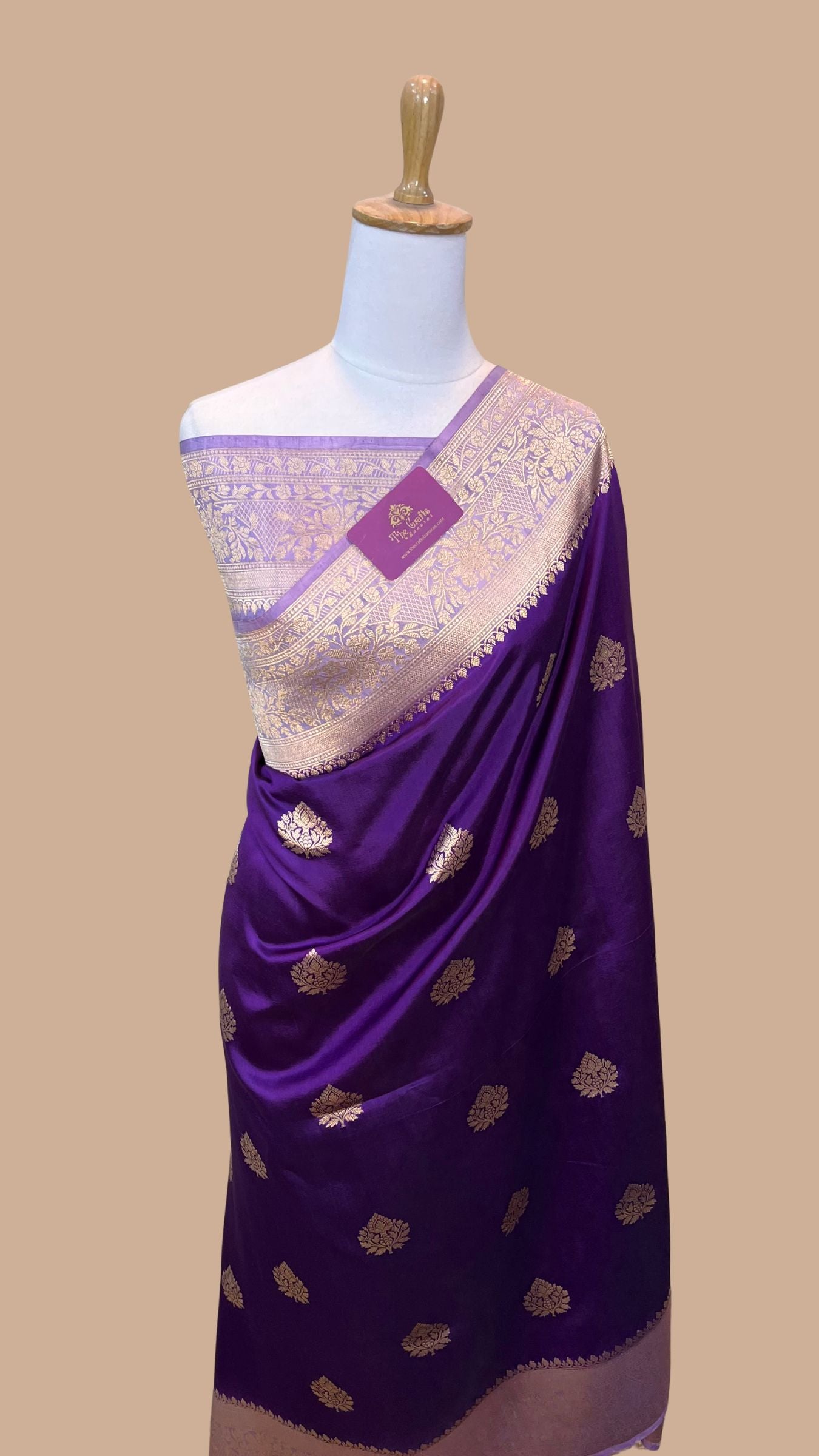 Pure  Mango Silk Handloom Banarasi Saree