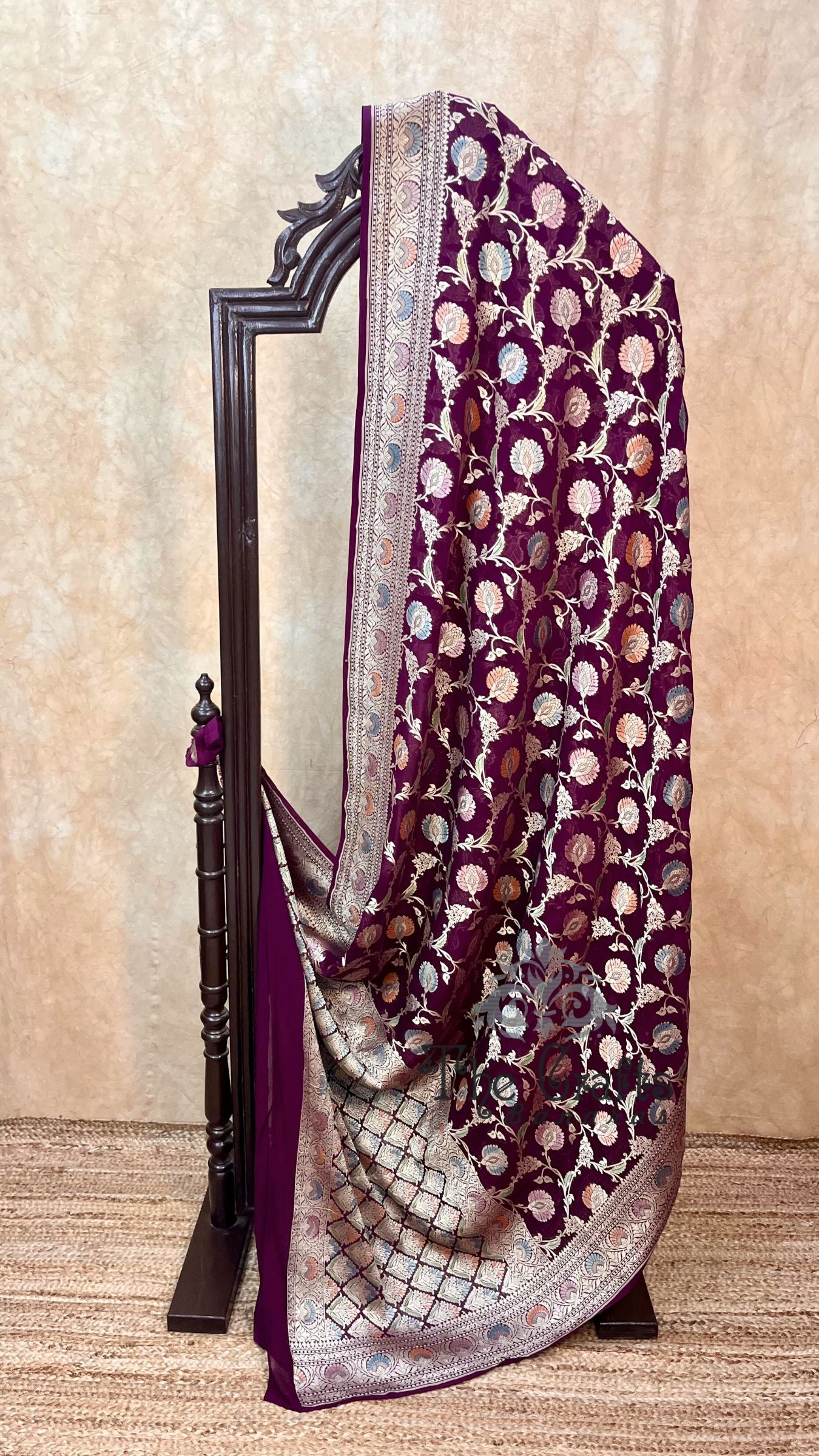 Khaddi Georgette Handloom Banarasi Saree
