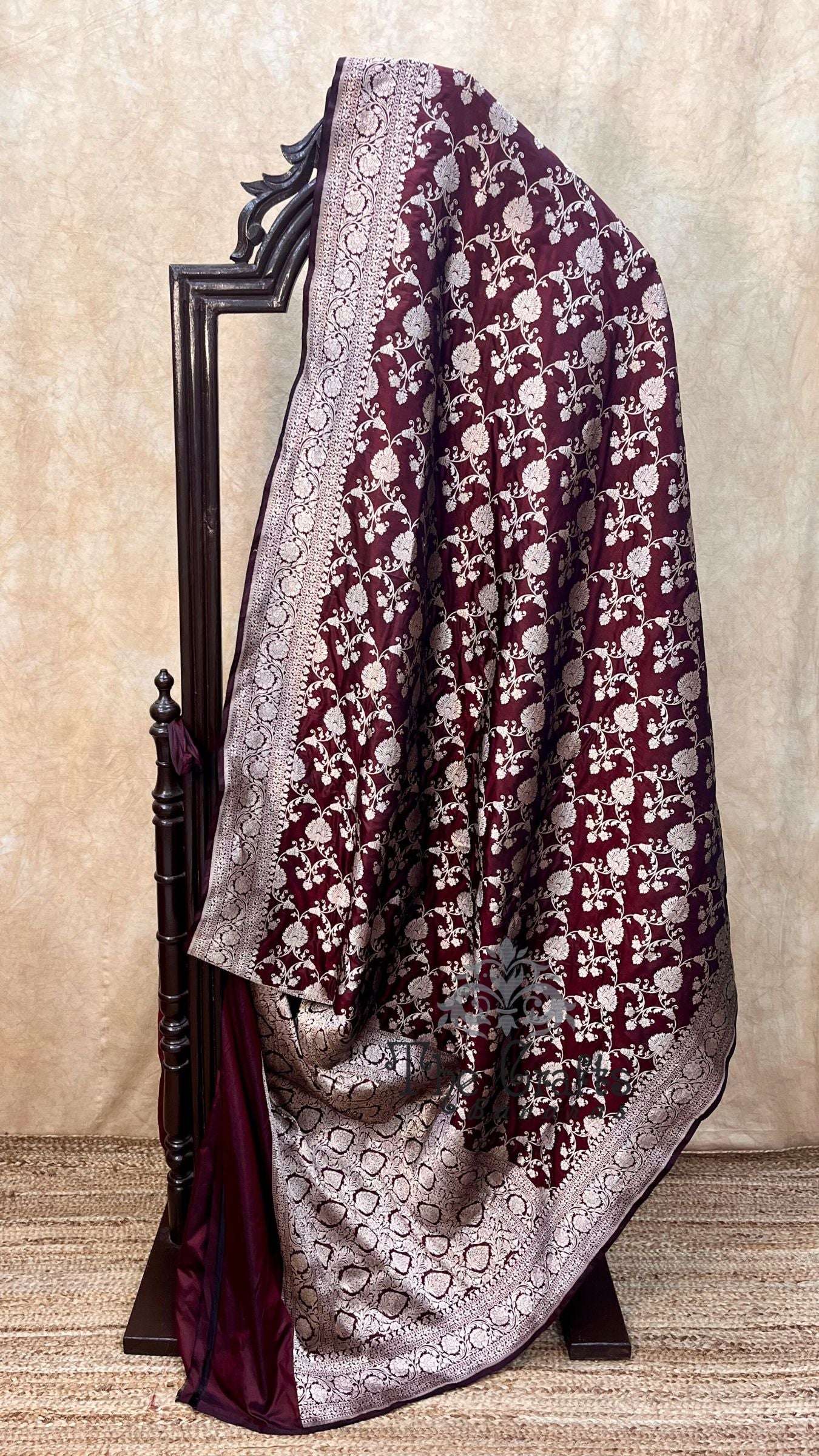 Pure Katan Silk Handloom Banarasi Saree - Jaal work
