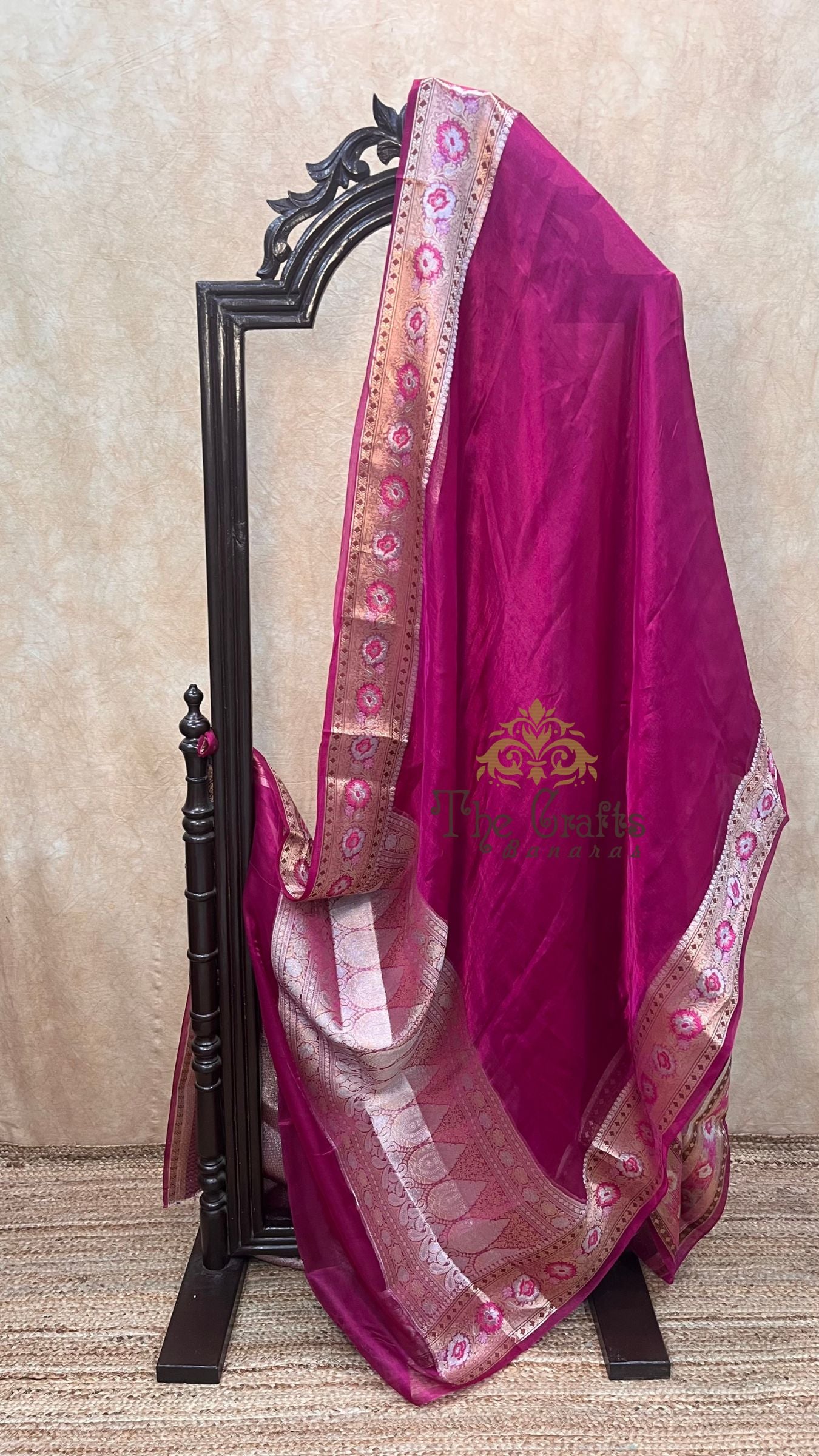 Pure Kora Silk Handloom Banarasi Saree