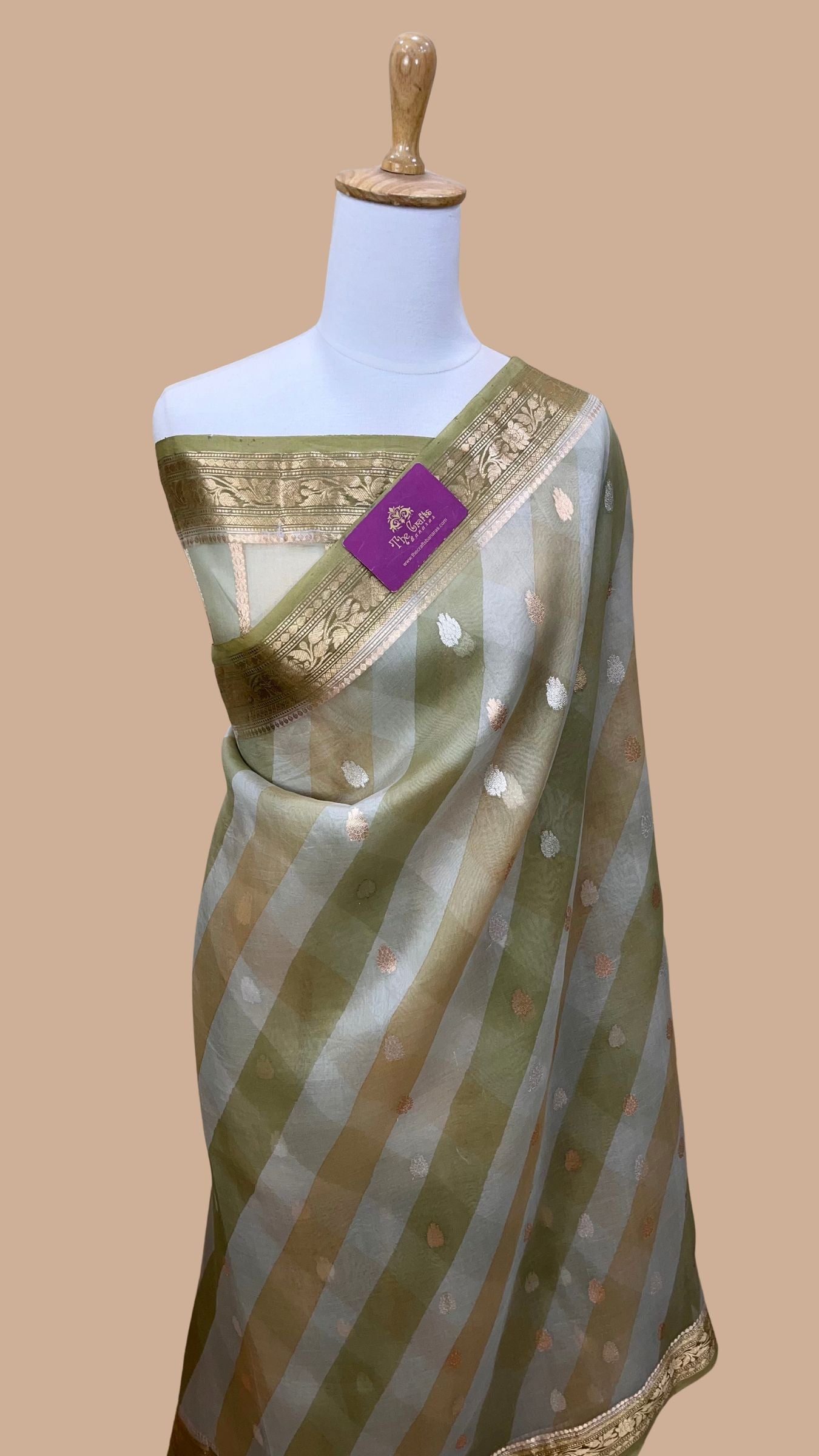 Pure Kora Silk Handloom Banarasi Saree