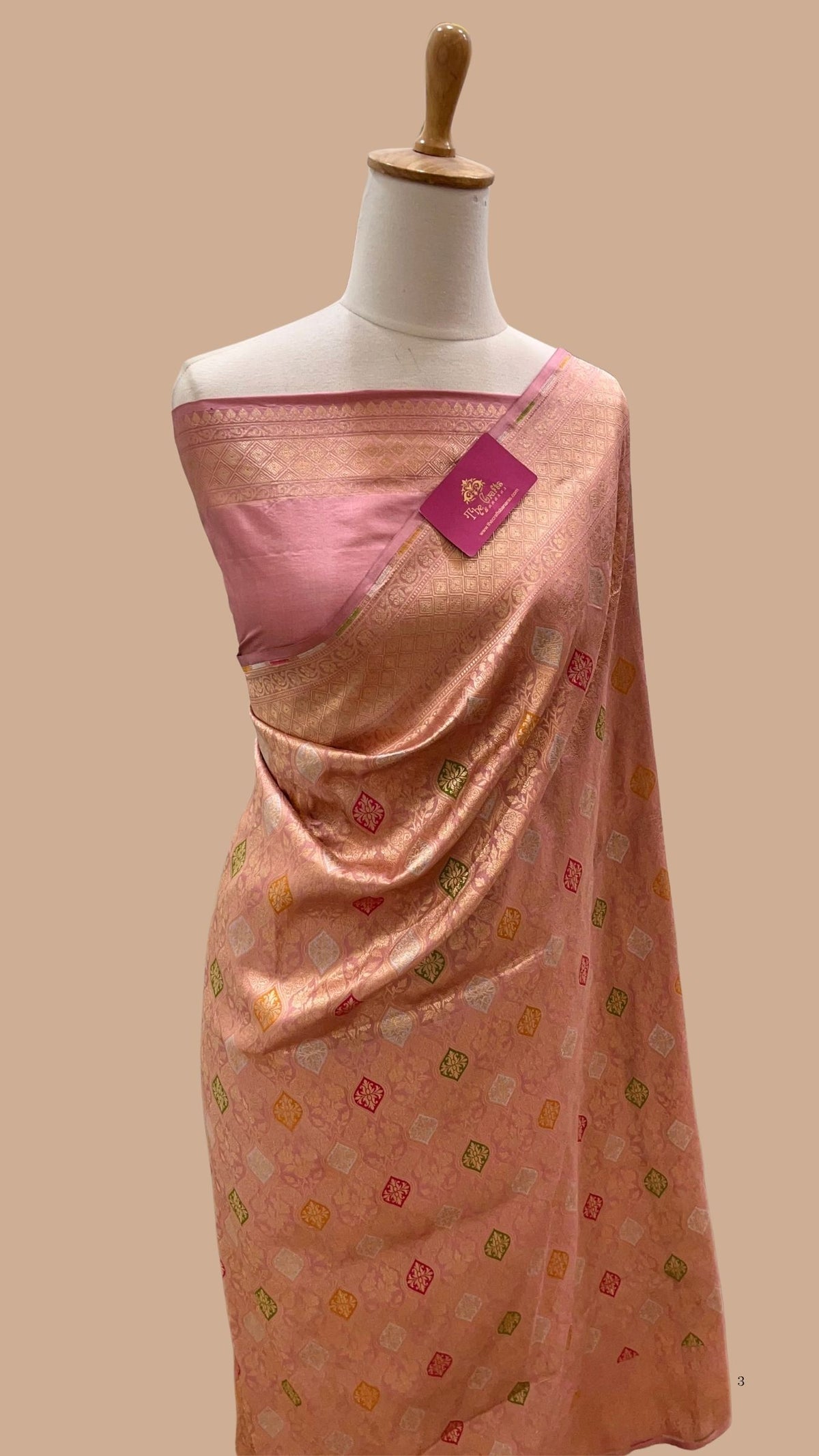 Pure Katan Silk Handloom Banarasi Saree - Tanchui Brocade Meenakari