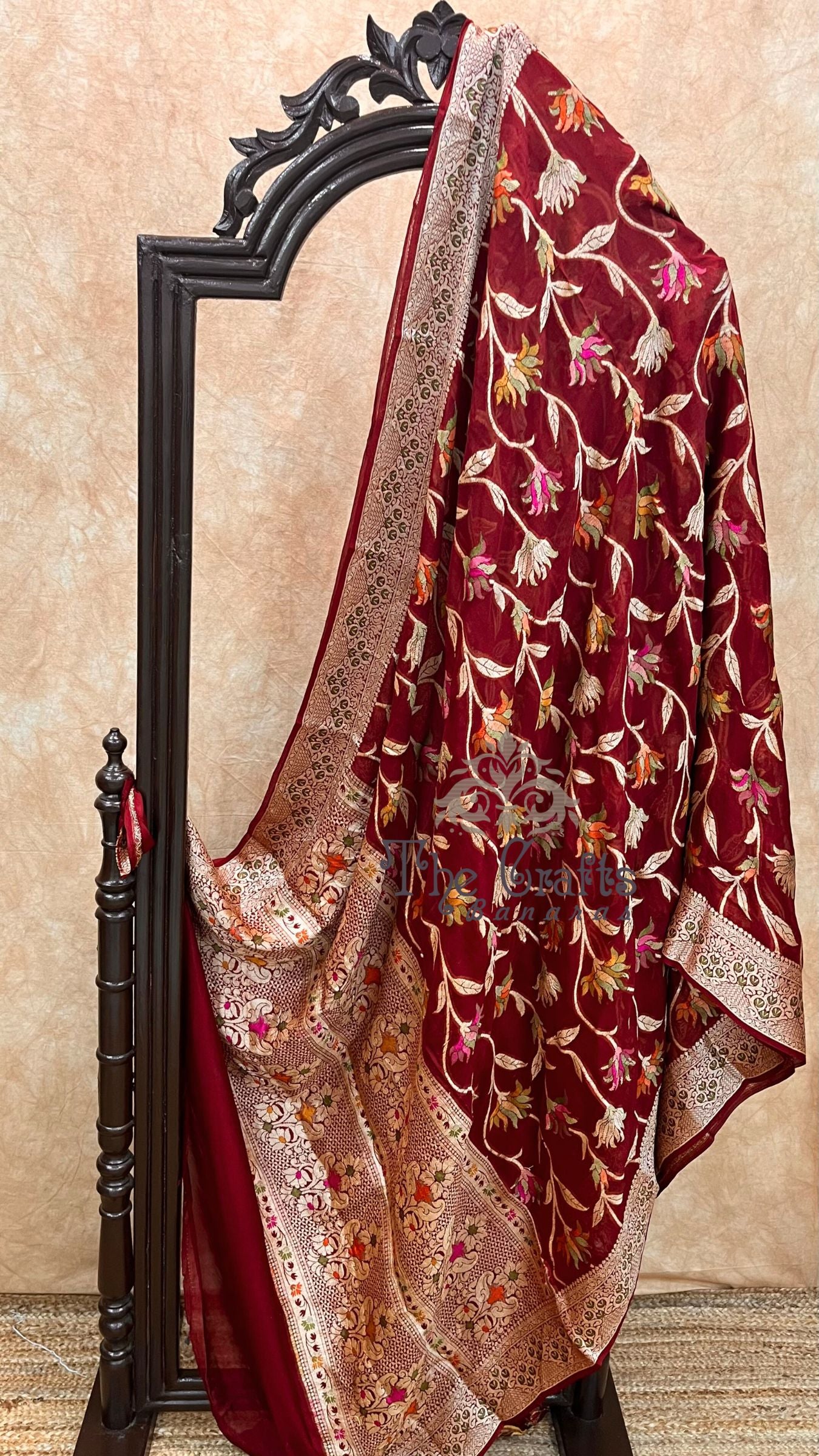 Pure Khaddi Chiffon Banarasi Saree