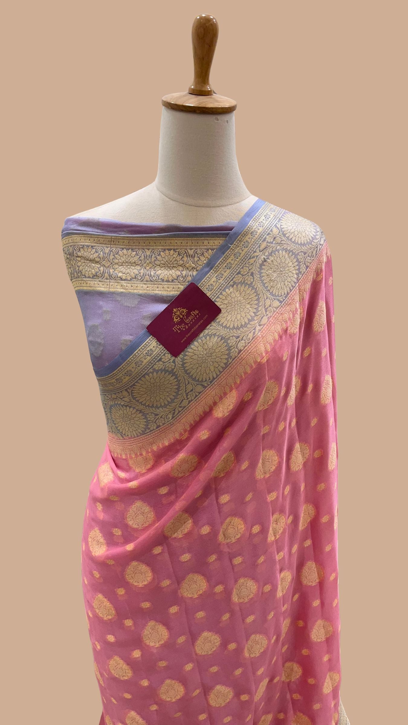 Pure Khaddi Chiffon Banarasi Saree