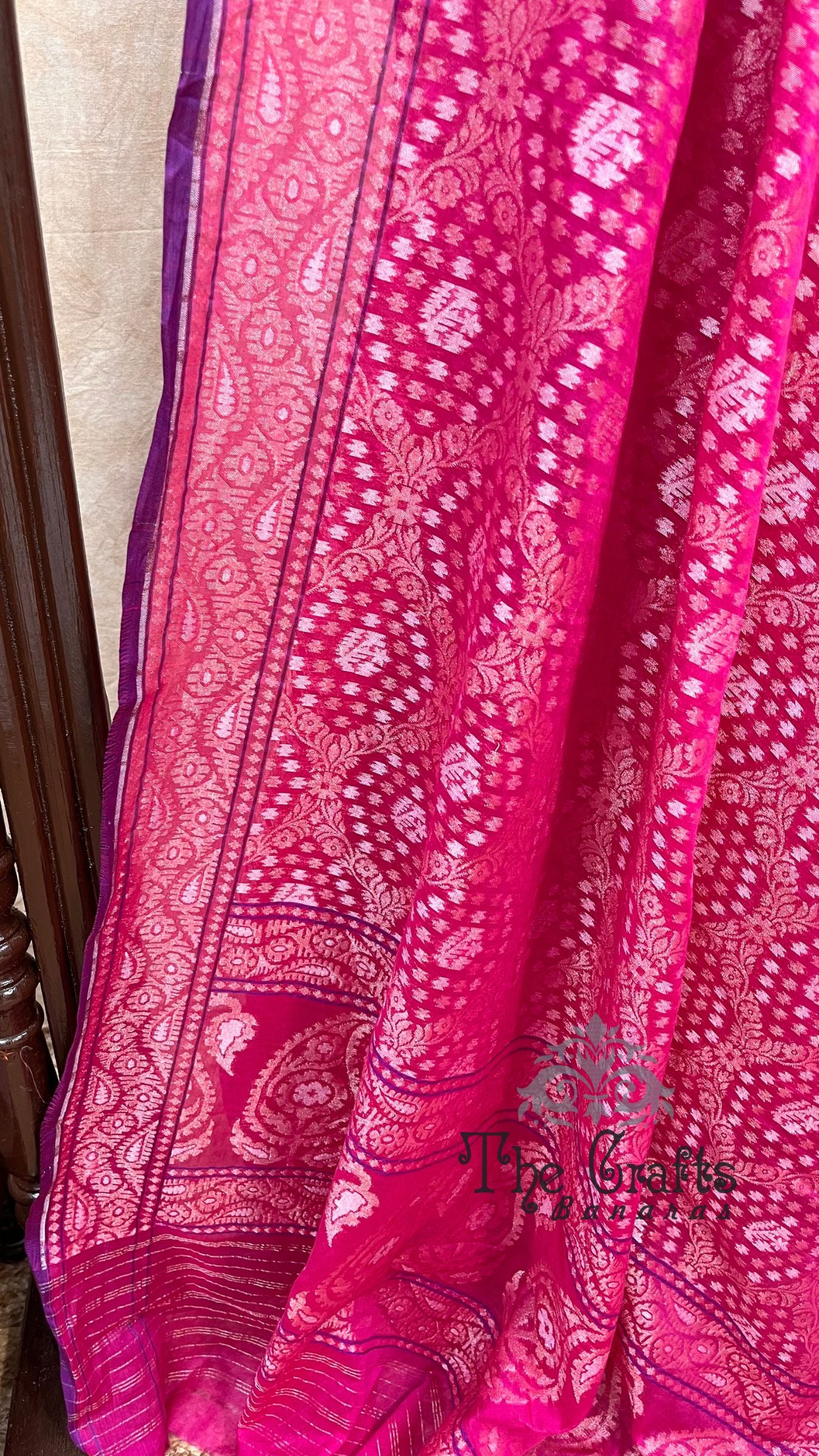 Pure Ektara Cotton Jamdani Banarasi Saree - Alfi