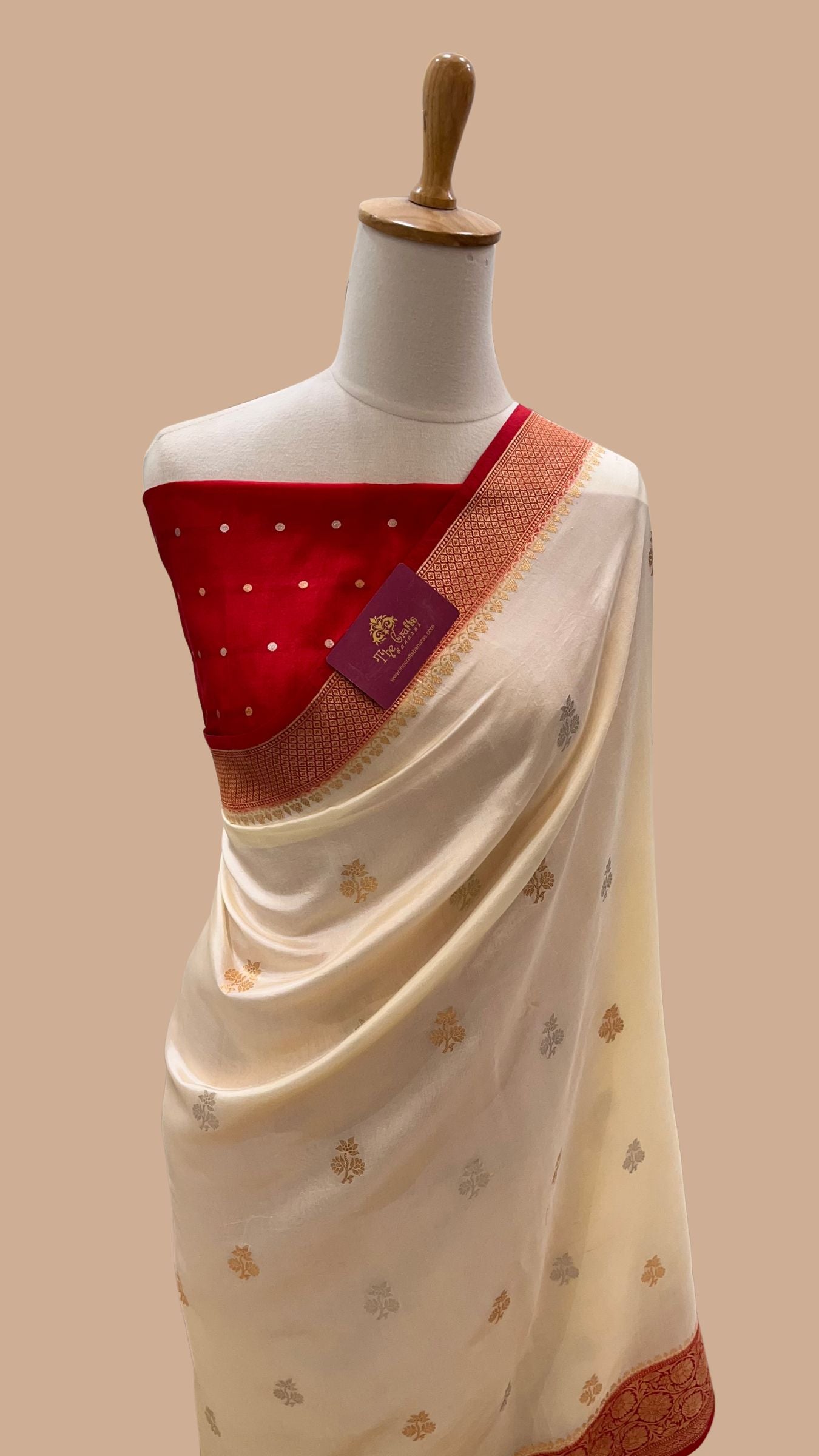 Pure  Mango Silk Handloom Banarasi Saree