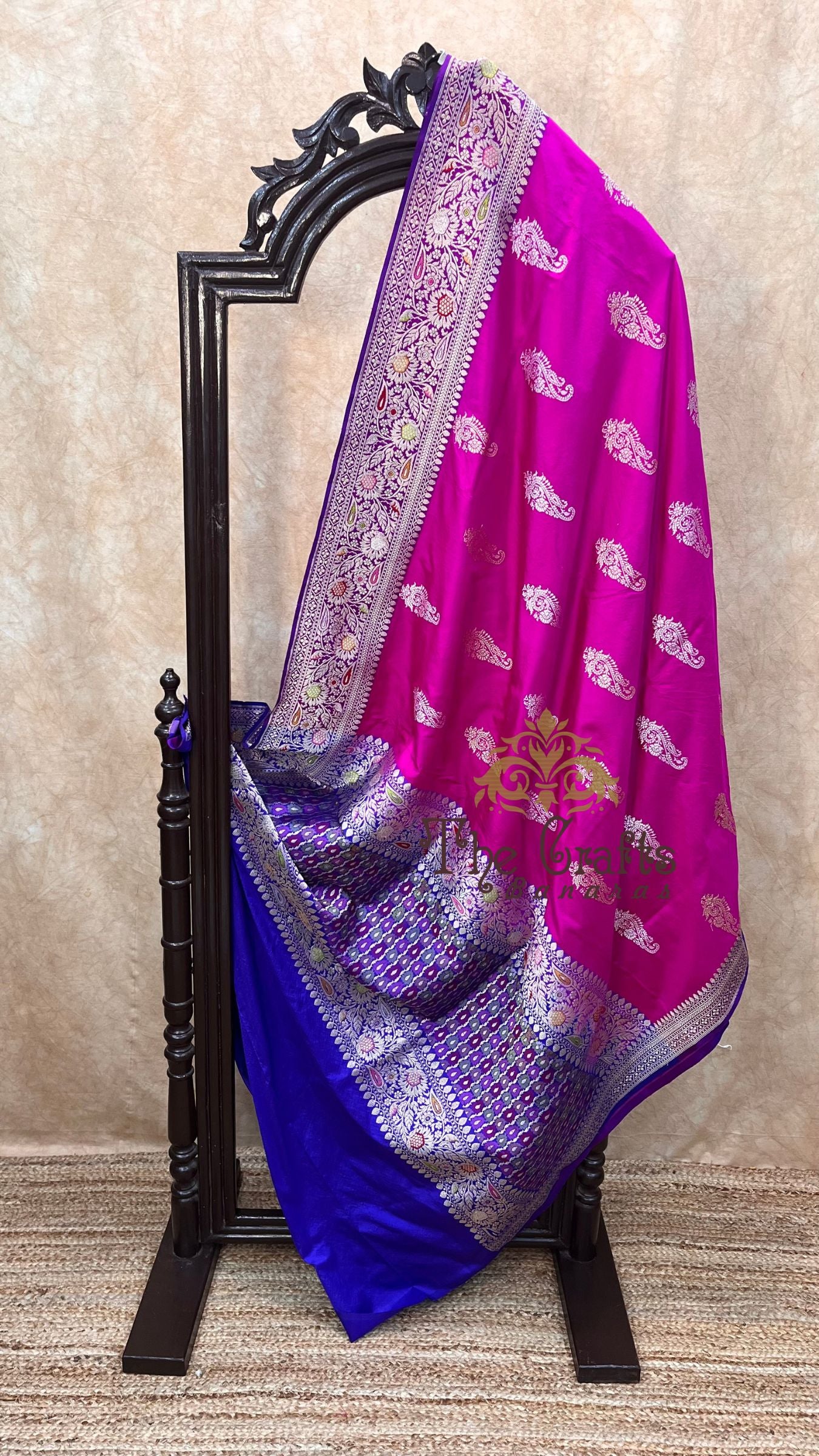 Pure Katan Silk Handloom Banarasi Saree - All over sona rupa kadhua motifs