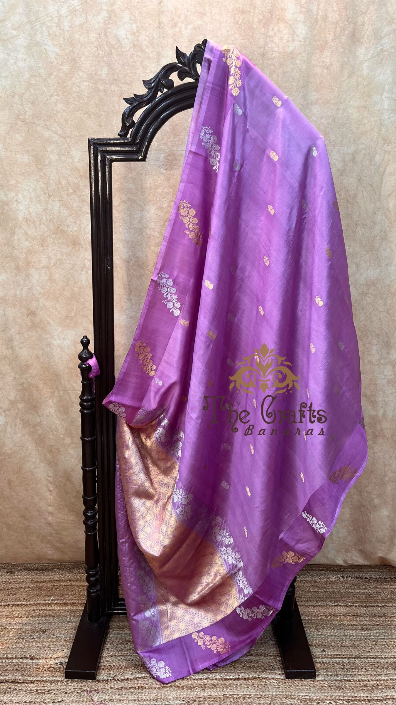 Pure  Mango Silk Handloom Banarasi Saree