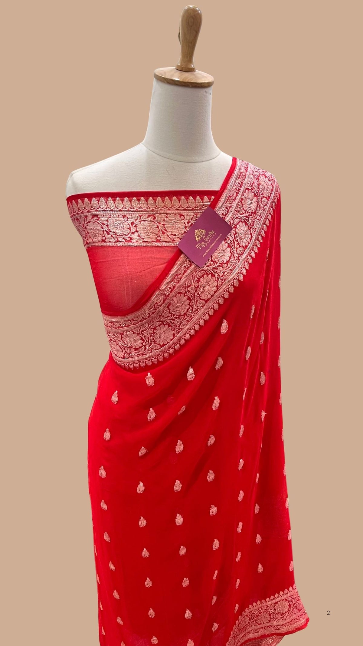 Pure Georgette Handloom Banarasi Saree