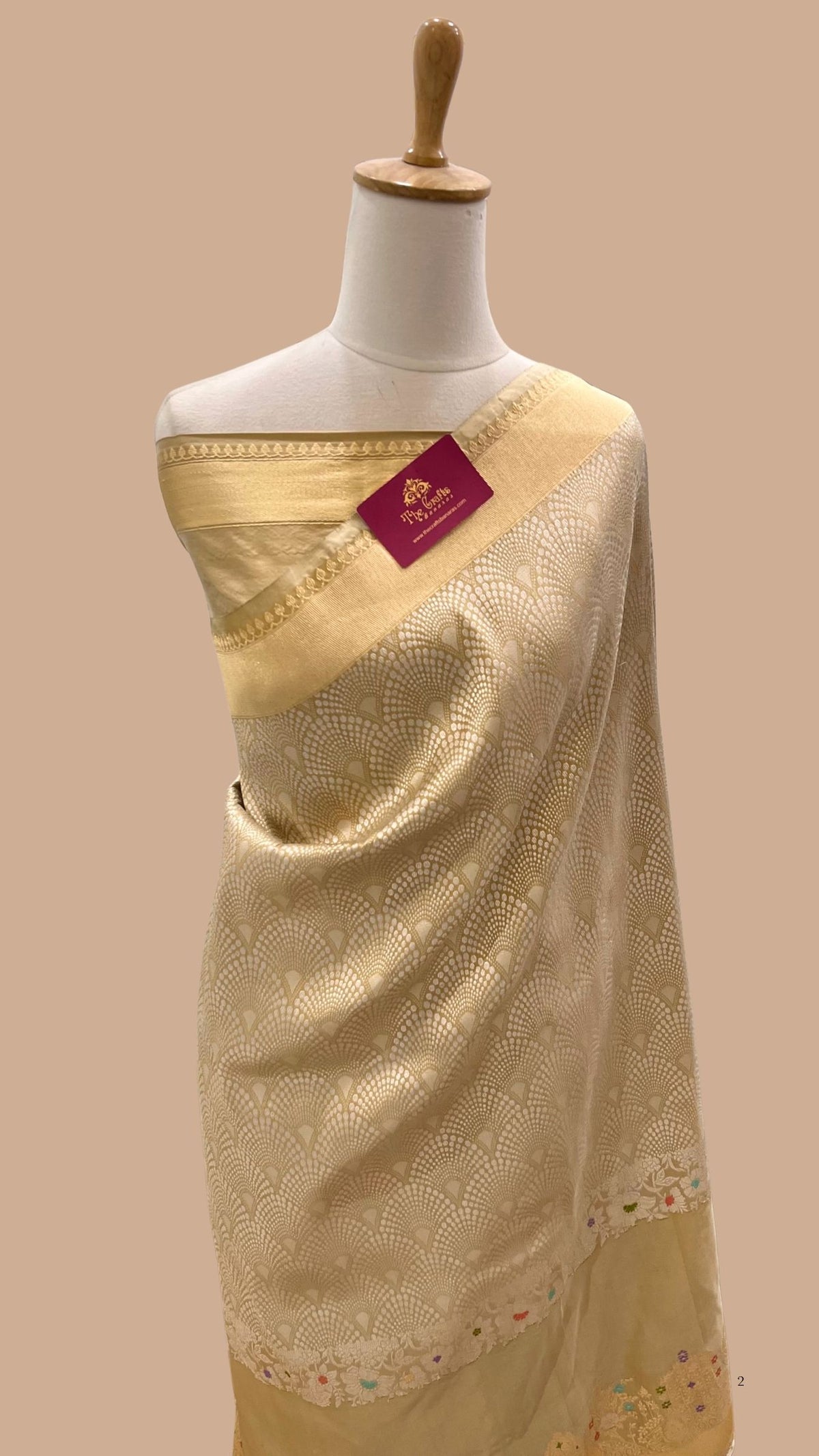 Pure Katan Silk Handloom Banarasi Saree - Kadhua Tanchui Brocade Meena