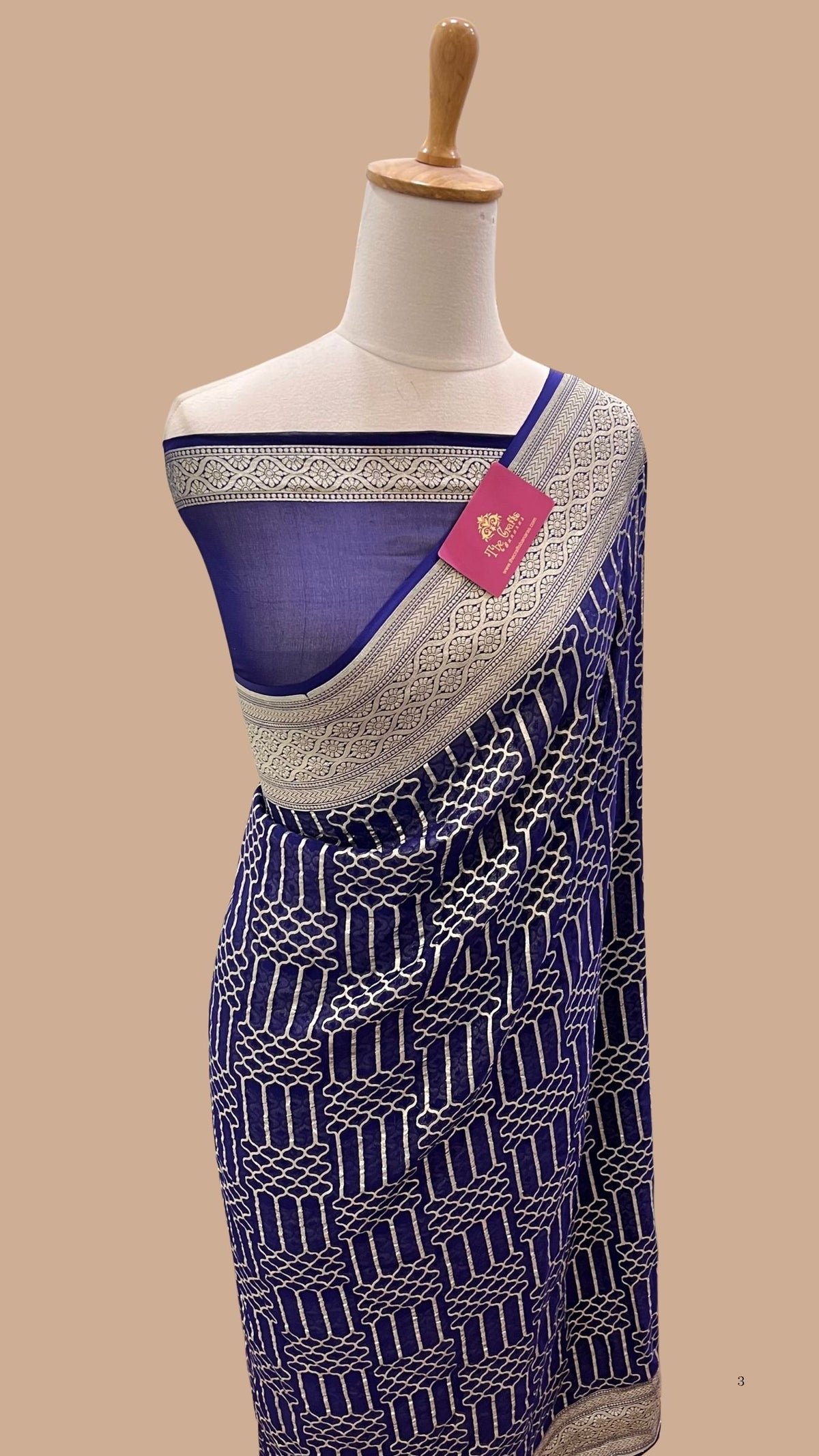 Khaddi Georgette Handloom Banarasi Saree