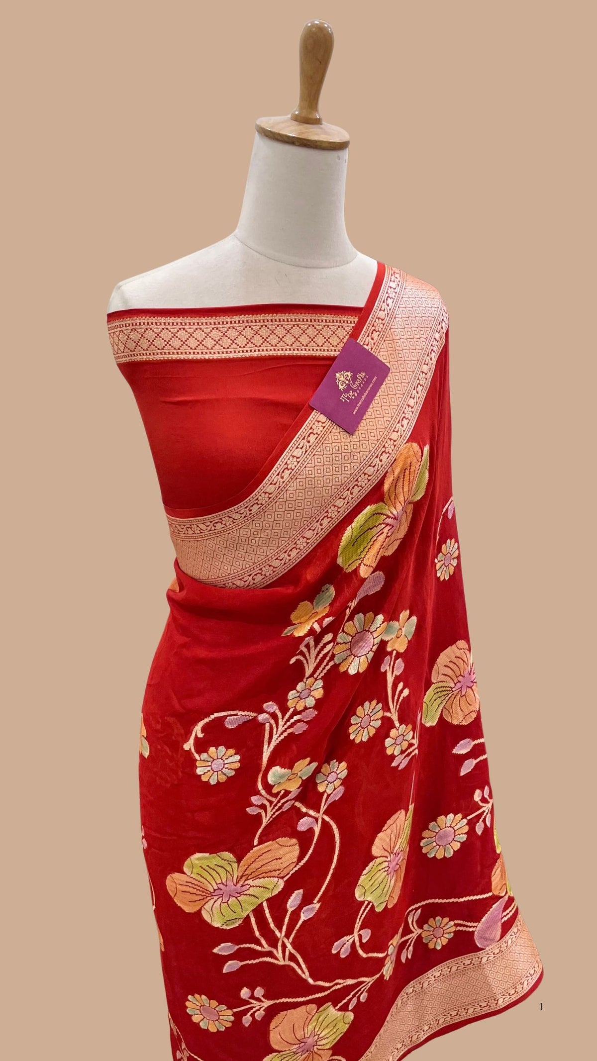 Pure Khaddi Chiffon Banarasi Saree